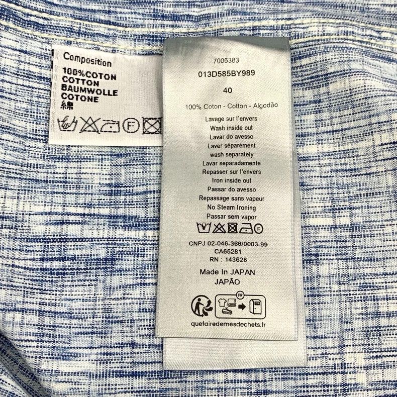 Dior Dior Light blue logo jacquad full printed cotton lapel sing Size US XXS / EU 40 - 6 Thumbnail