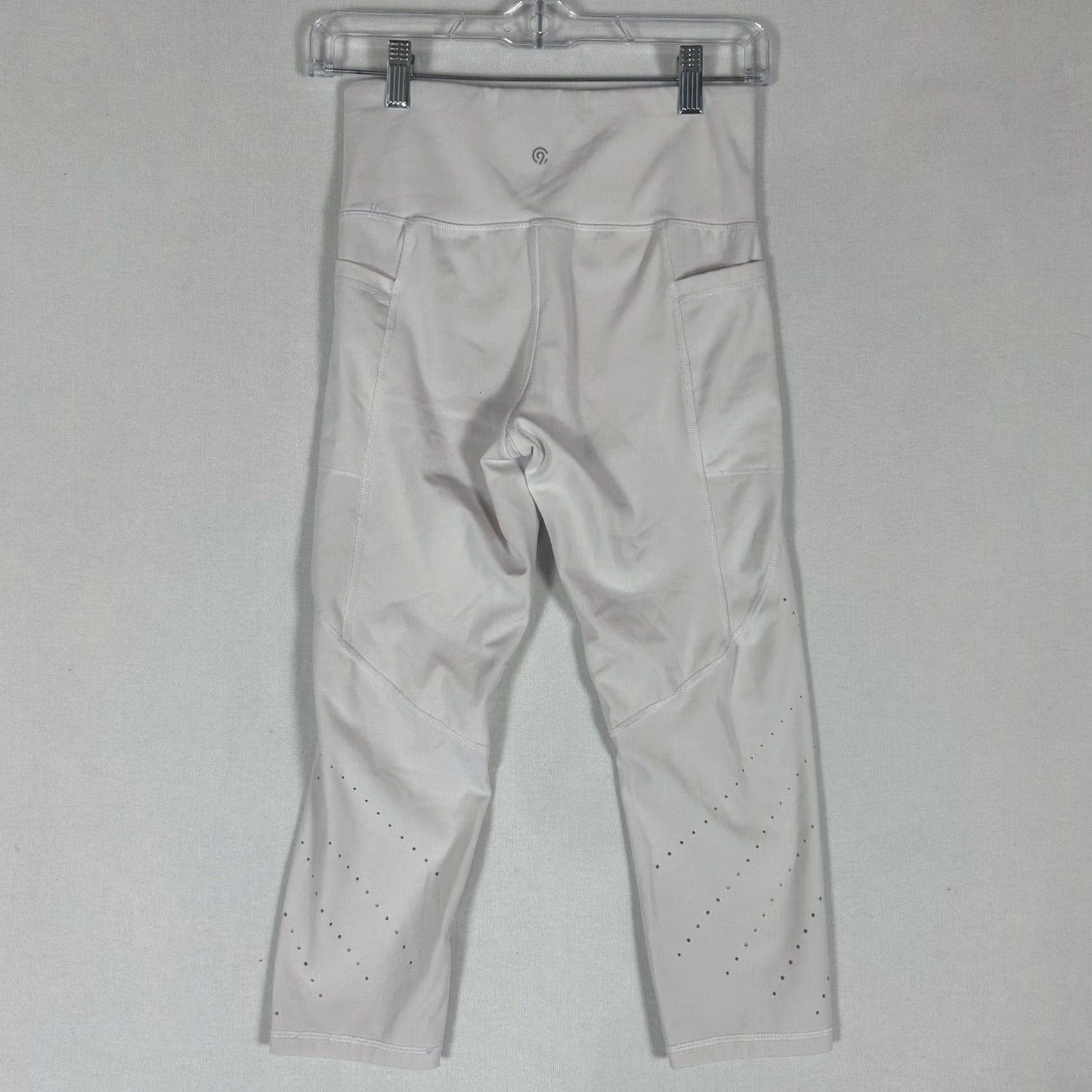 Champion VINTAGE Champion Activewear Leggings Womens Small Beige Pink Compression Pockets Gym Run Size 28" / US 6 / IT 42 - 5 Thumbnail