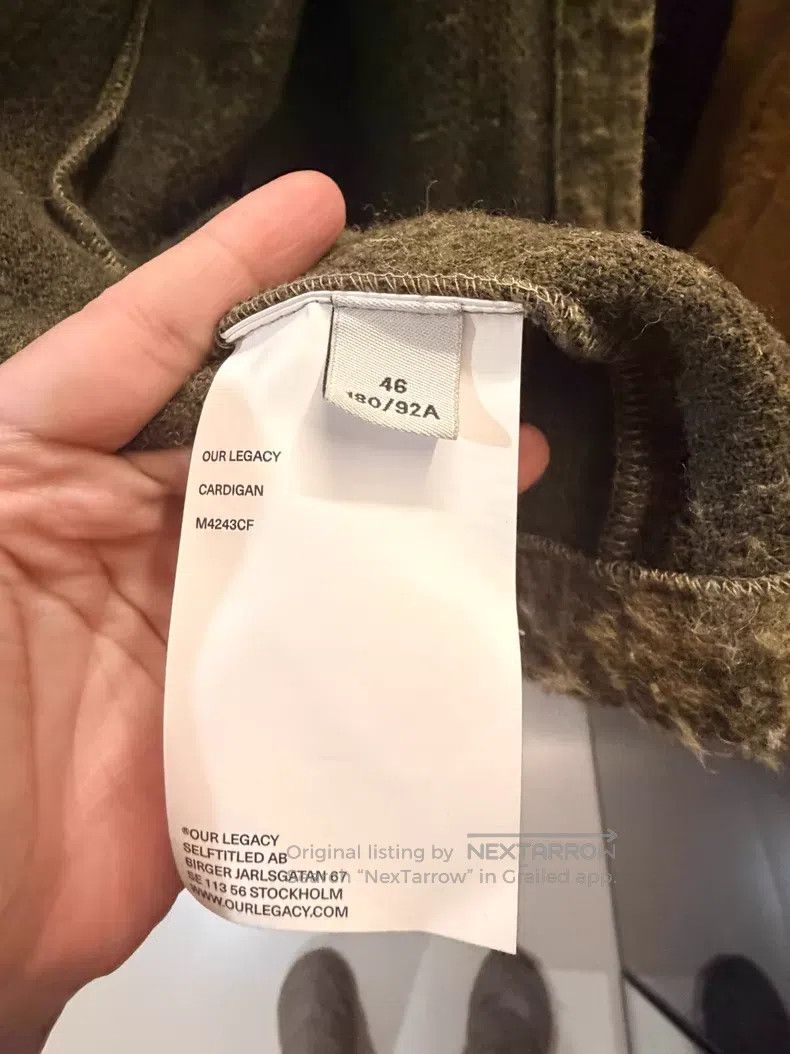 Our Legacy Our Legacy Avocado green and moss green woolen cardigan ja Size US S / EU 44-46 / 1 - 2 Thumbnail