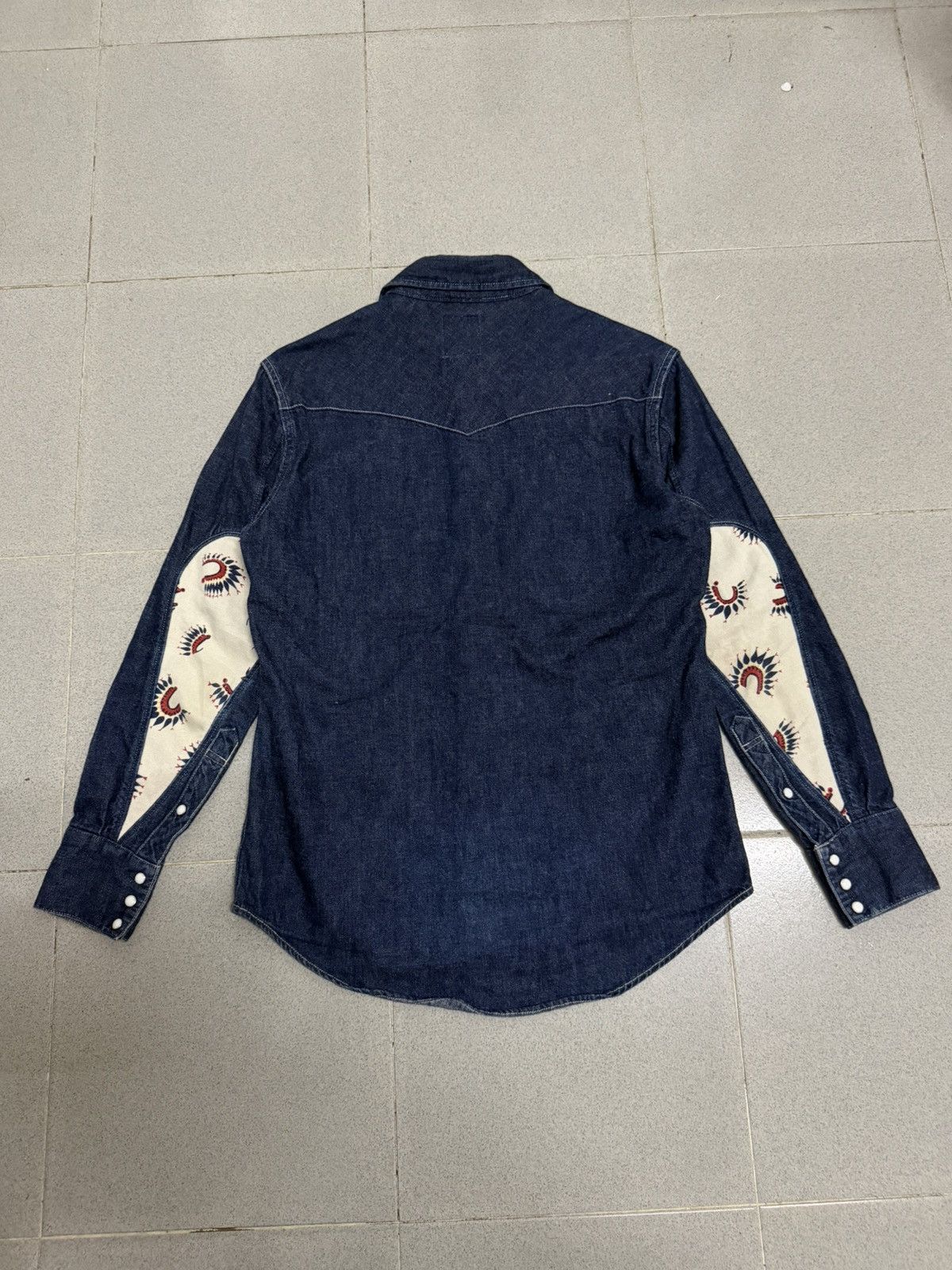 Visvim Visvim waterdrop cowboy selvedge denim shirt Size US M / EU 48-50 / 2 - 1 Thumbnail