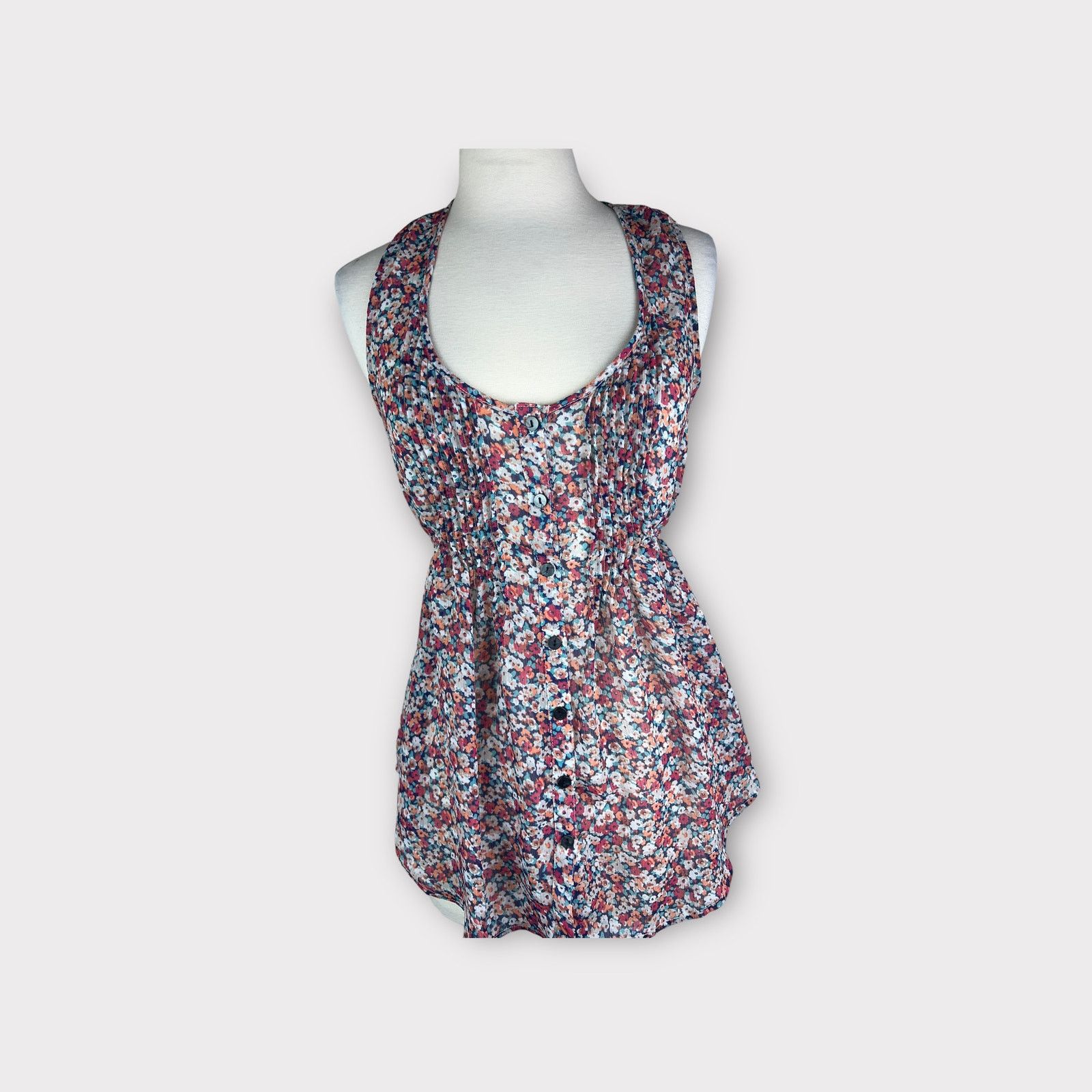 American Rag AMERICAN RAG | Floral Wispy Button Tie Sleeveless Top Size S / US 4 / IT 40 - 5 Thumbnail
