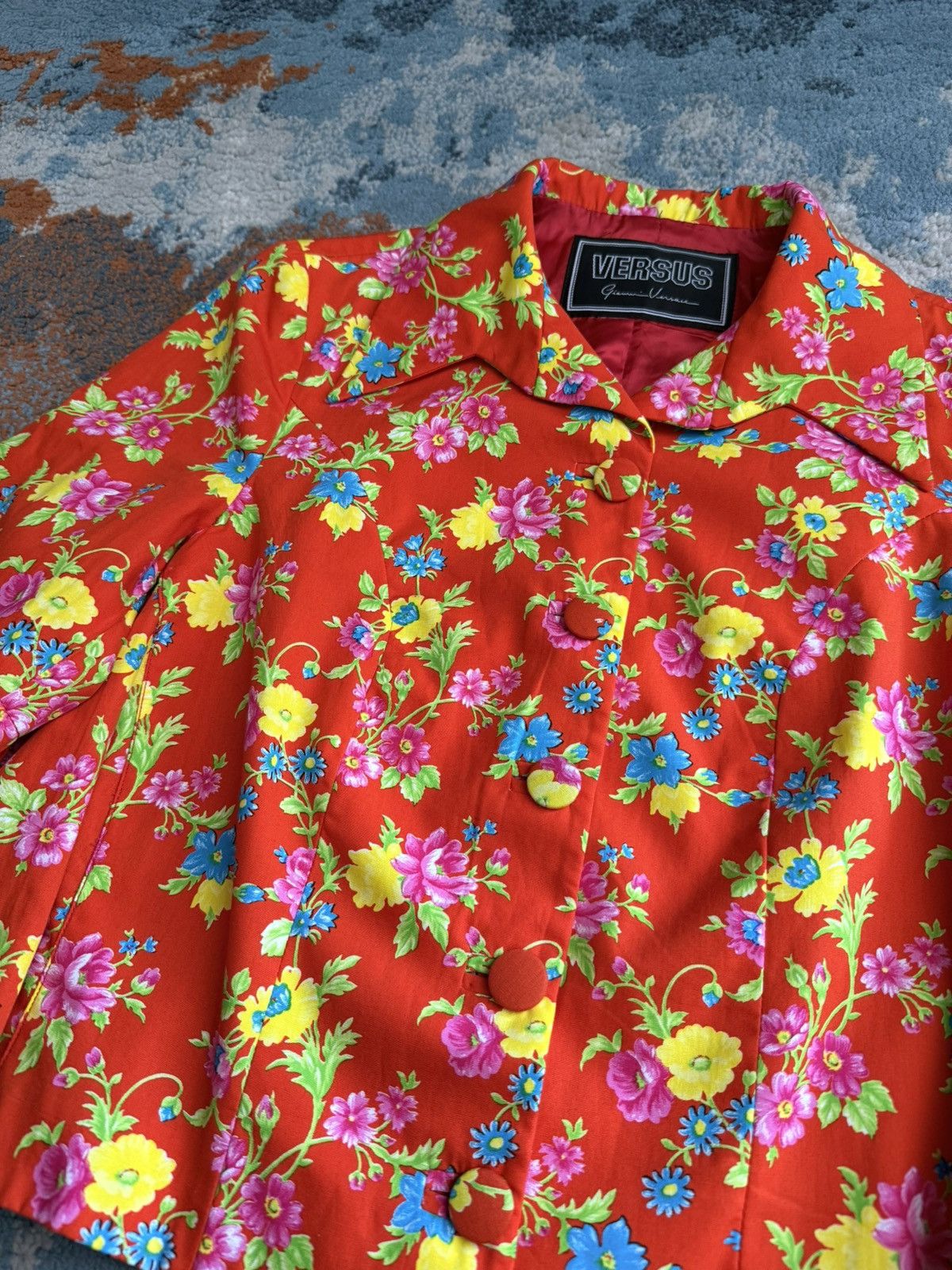Versus Versace Vintage Versus By Gianni Versace AW 1993 Floral Print Top Size S / US 4 / IT 40 - 5 Thumbnail