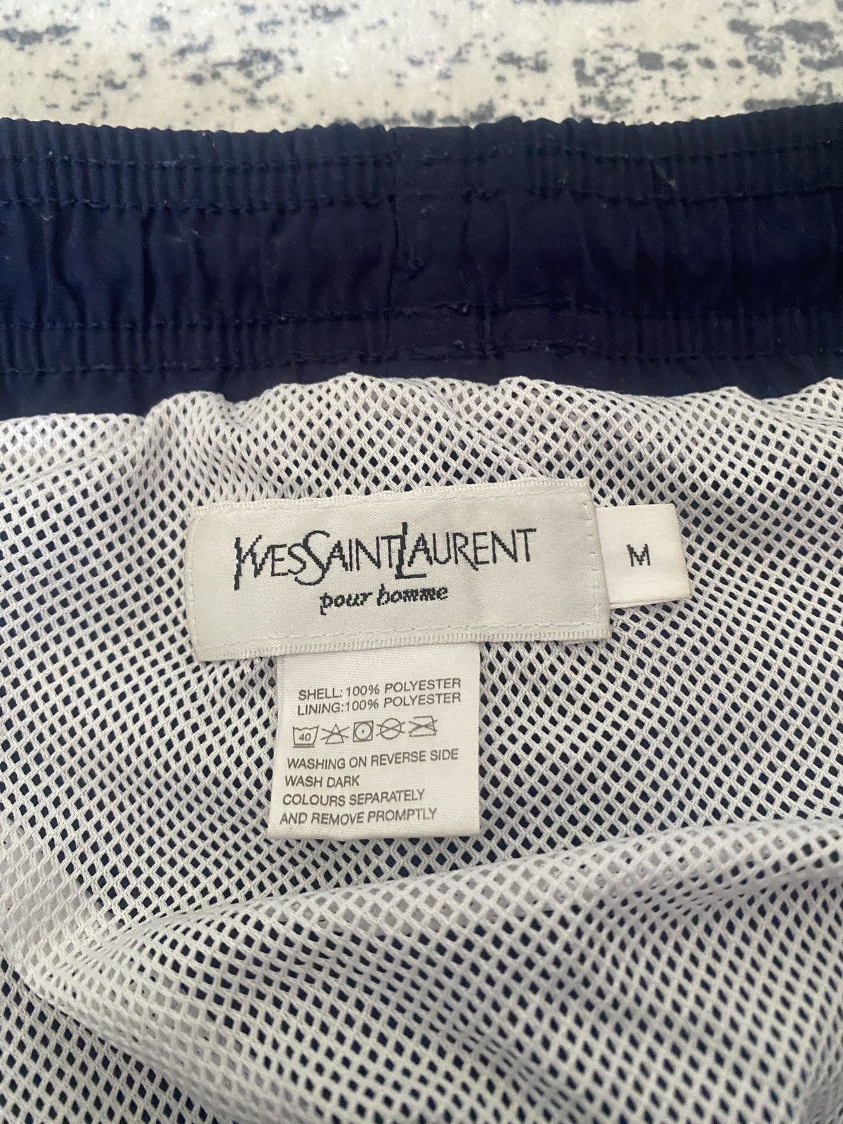 Yves Saint Laurent Yves Saint Laurent Shorts Logo Pants Blue Size US 32 / EU 48 - 2 Thumbnail