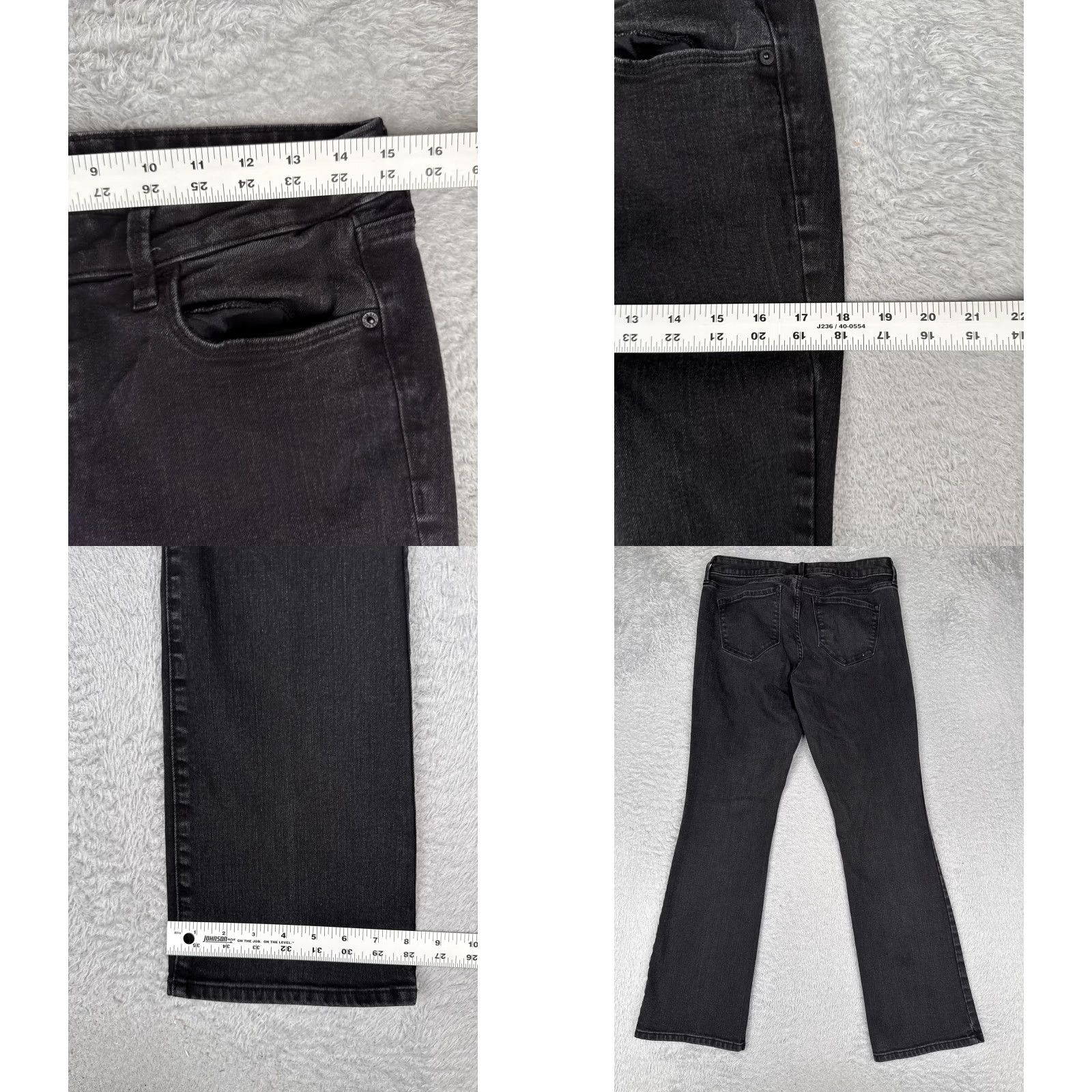 Old Navy Old Navy Jeans Womens 8 Bootcut Kicker Black Charcoal Mid Rise Stretch 31x30 Size 30" / US 8 / IT 44 - 9 Thumbnail