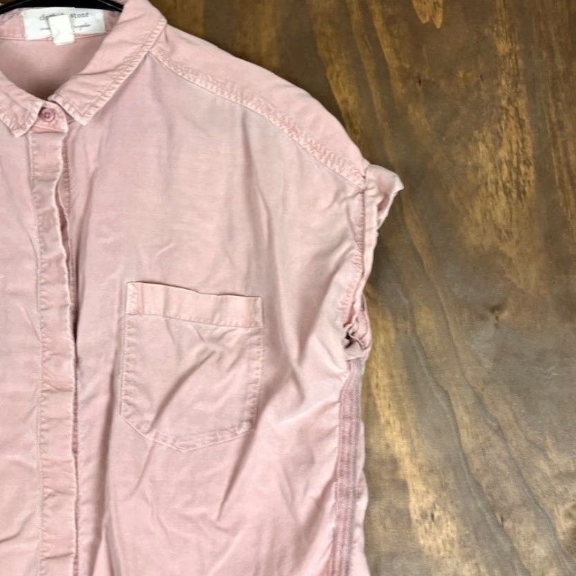 Anthropologie Cloth & Stone Anthropologie Womens Shirt Pink Tie Front Button Down Large Size L / US 10 / IT 46 - 5 Thumbnail