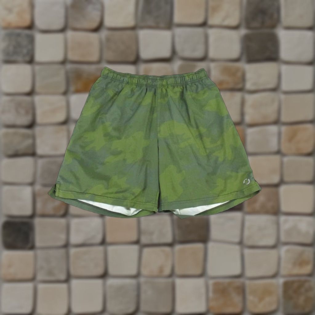 Vintage EQUINOX Men's Medium Green Camo Performance Shorts Athletic Lined Sports Size US 31 - 1 Thumbnail