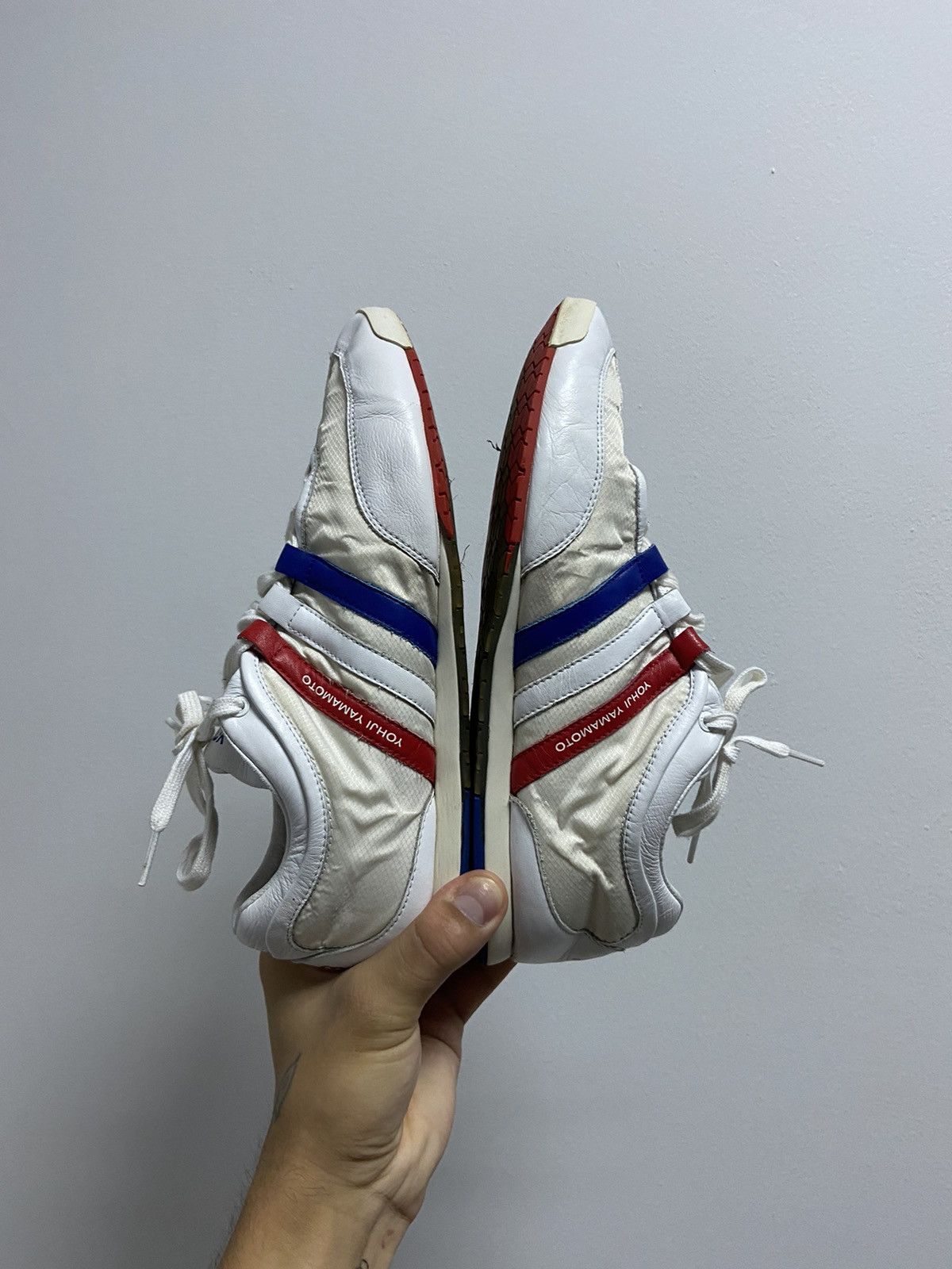 Vintage × Y-3 × Yohji Yamamoto Y 3 Yohji Yamamoto Vintage Leather Sneakers France Japanese Size US 8.5 / EU 41-42 - 9 Thumbnail