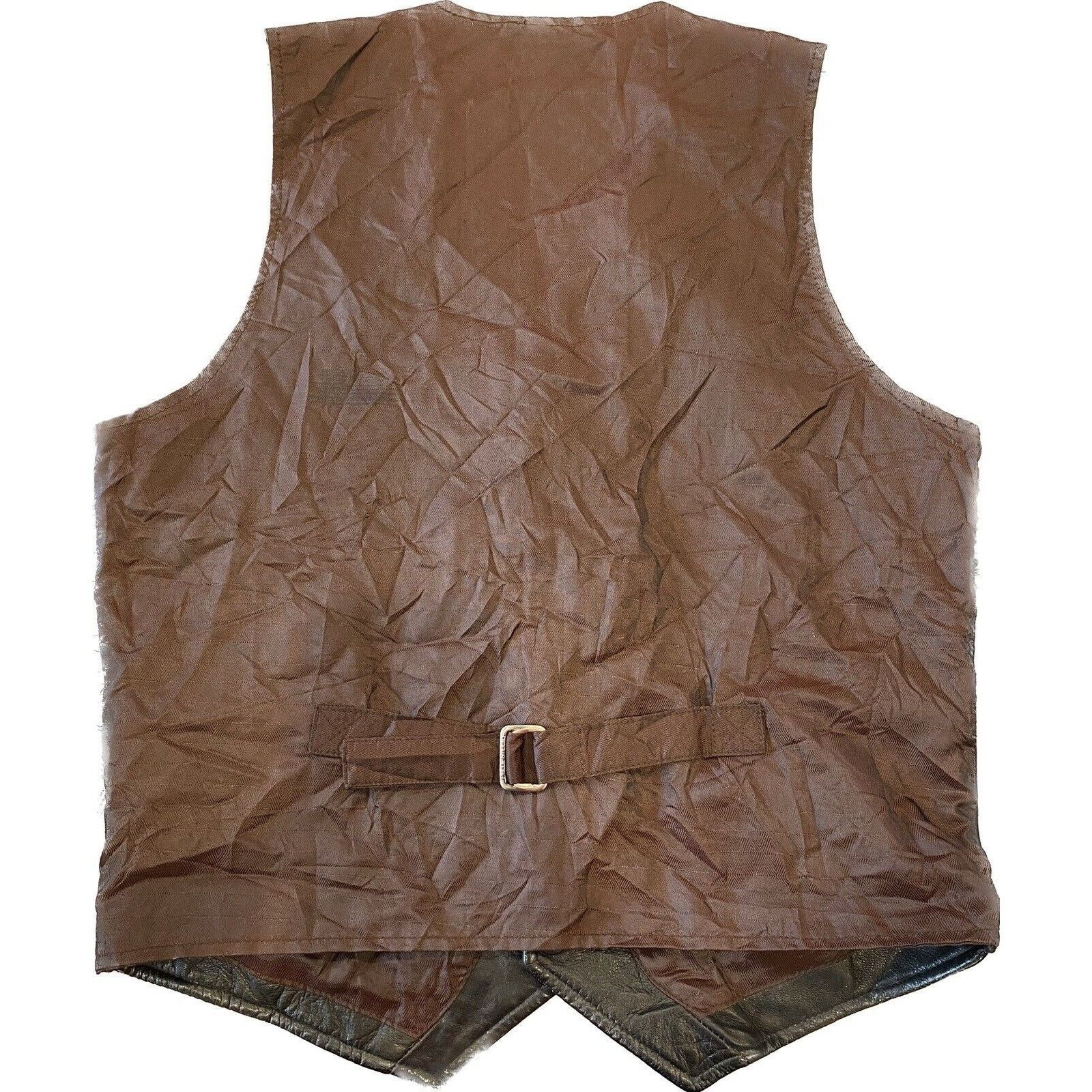 Wilsons Leather Wilsons Leather Black Vest Mens Small Motorcycle MotoBiker Size US S / EU 44-46 / 1 - 7 Thumbnail