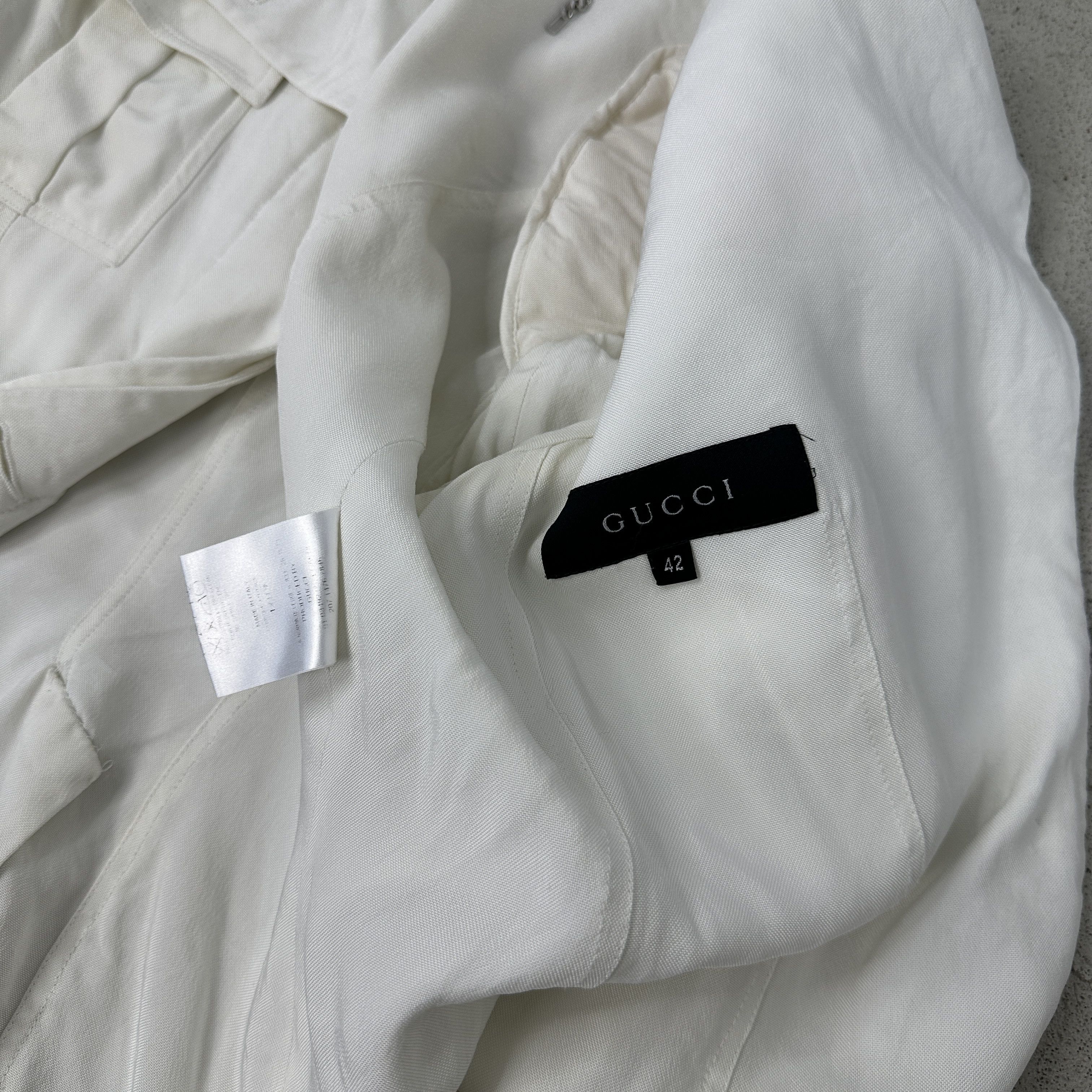Gucci × Vintage Vintage Gucci Padded Shoulders Blazer 00s Size 25" / US 0 / IT 36 - 6 Thumbnail