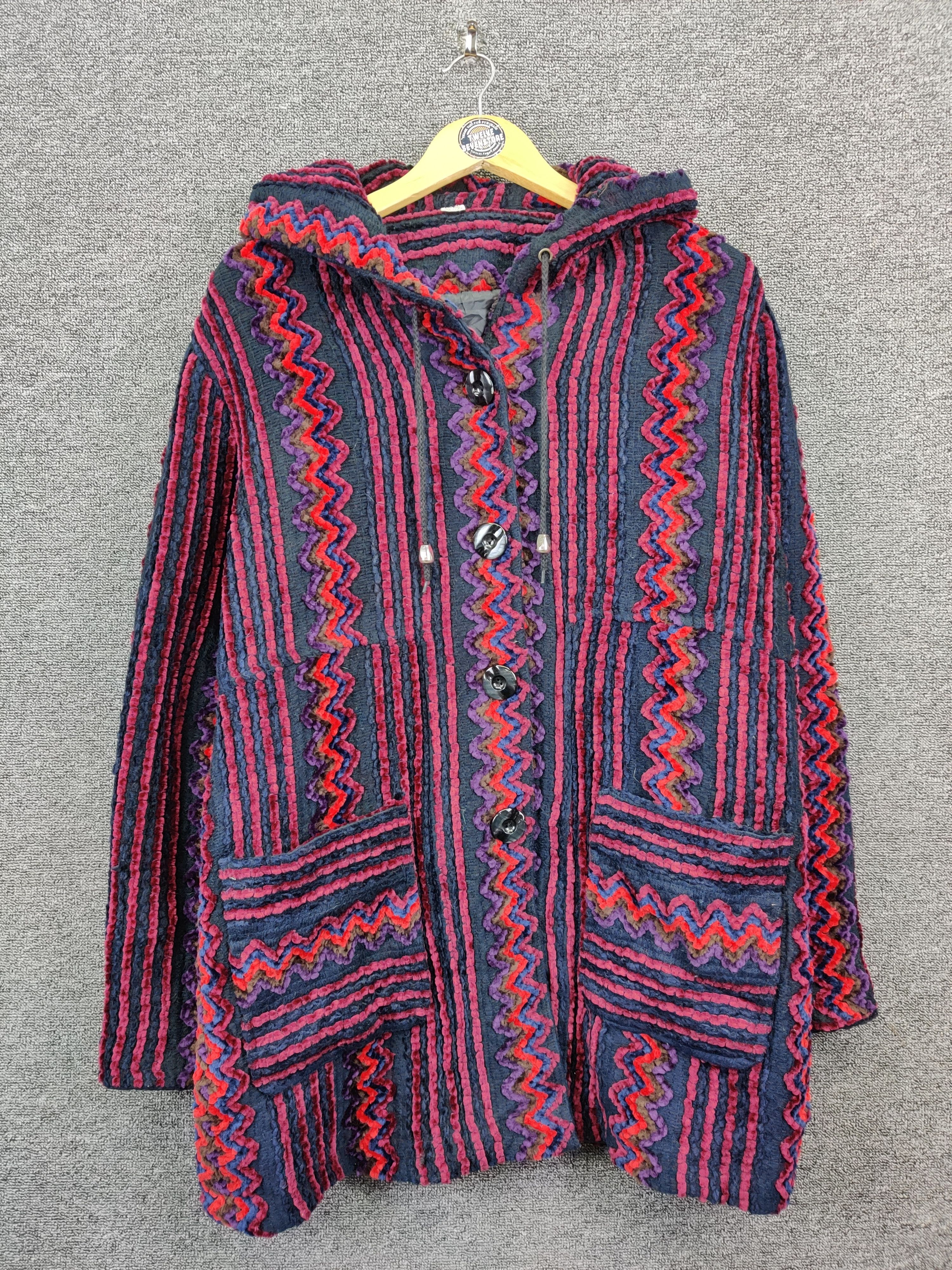 Vintage Vintage Unbrand Mexican Baja Heavy Hoodie Jacket Size US L / EU 52-54 / 3 - 1 Thumbnail