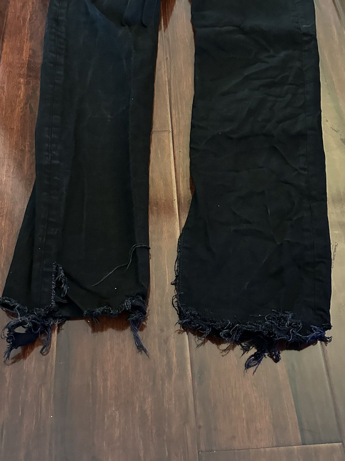Levi's Vintage Clothing Black Distressed 501’s Size US 32 / EU 48 - 3 Thumbnail