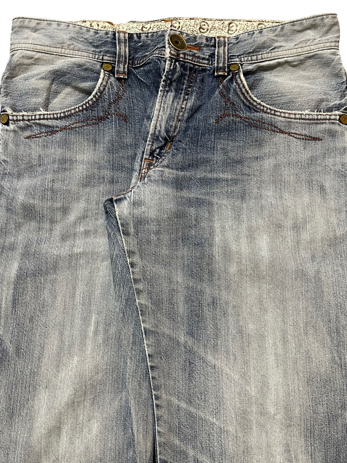 Edwin Vintage Edwin 503 Blue Trip Faded Wash Style Baggy Jeans Size US 33 - 4 Thumbnail