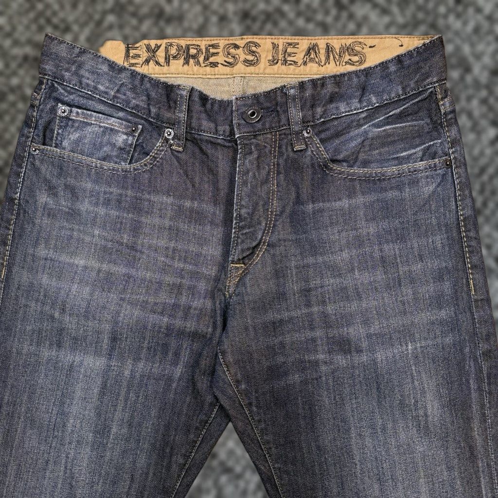 Express Express Jeans Mens Slim Mid Rise 31x30 Blue 2011 Stretch Denim Zip 5-Pocket Logo Modern Straight Vintage No Size US 31 - 1 Thumbnail