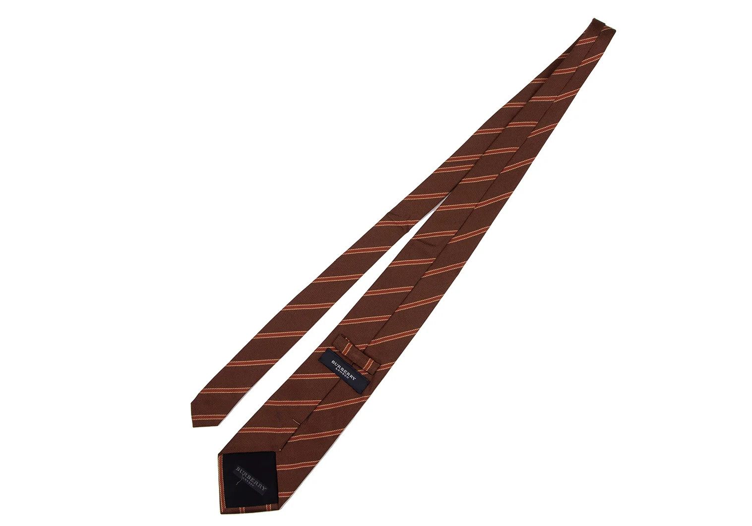 Burberry Regimental Silk Tie with Horse Embroidery in Brown Size ONE SIZE - 5 Thumbnail