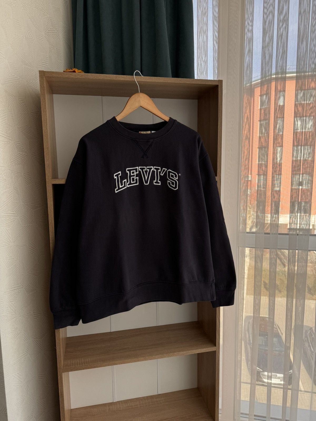 Levi's Vintage Clothing × Vintage VTG Levi’s Big Logo Navy Sweatshirt Size US M / EU 48-50 / 2 - 2 Thumbnail