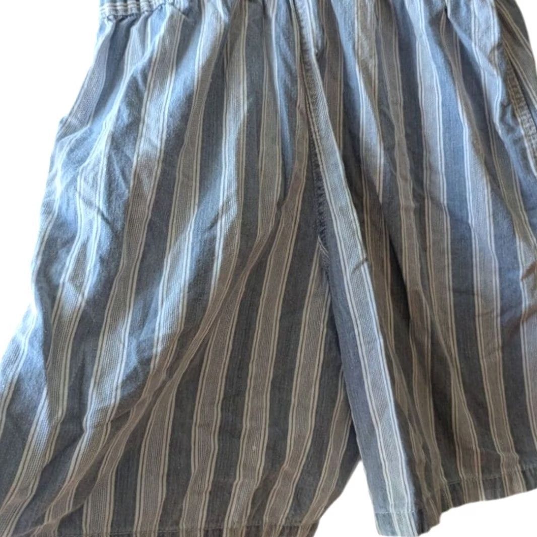 Vintage VINTAGE A/M Sport Romper Blue White Striped Sleeveless Button Front Size M Womens Shortall 90s Size 32" / US 10 / IT 46 - 4 Thumbnail