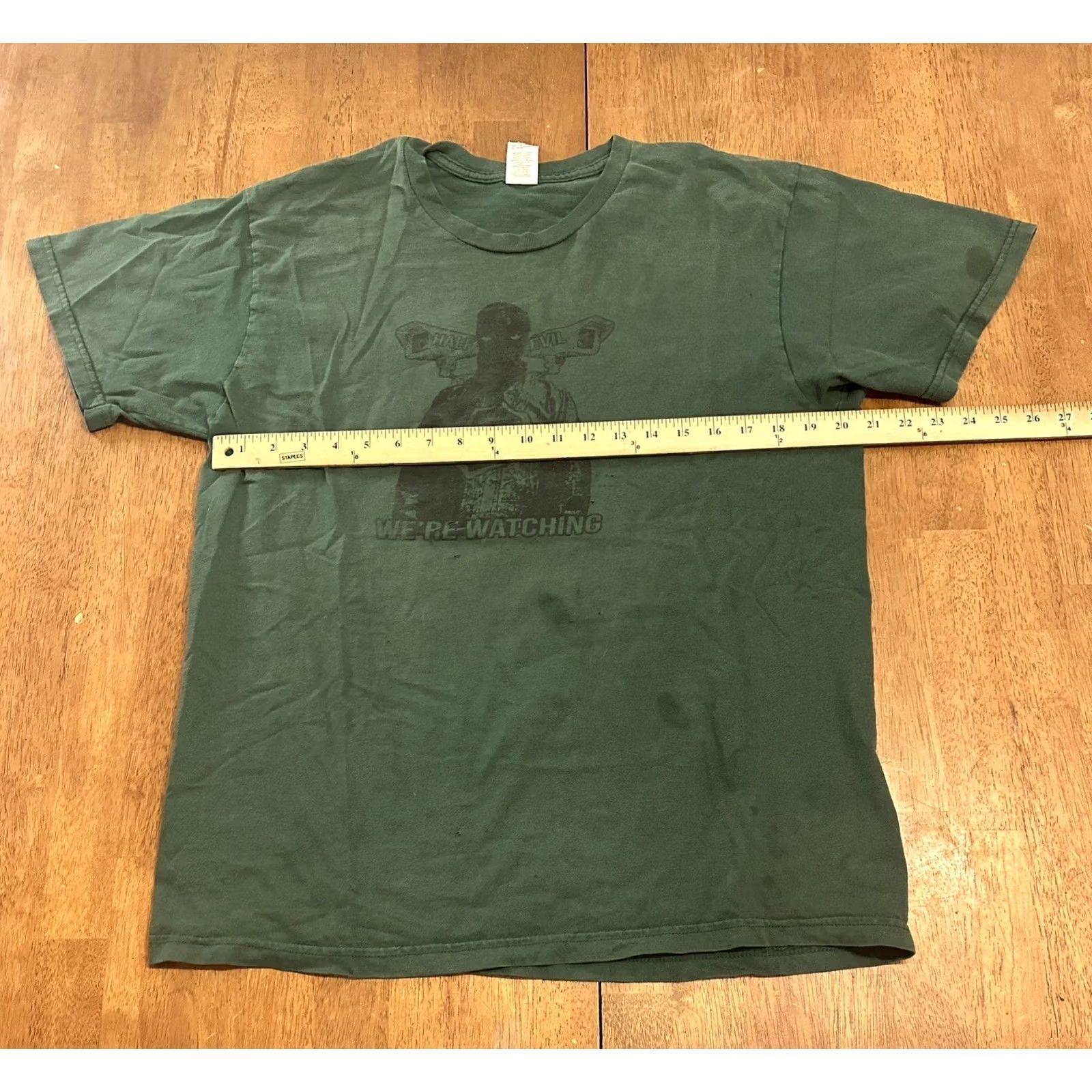 Half Evil Half Evil We’re Watching T Shirt Large Green Size US L / EU 52-54 / 3 - 5 Thumbnail