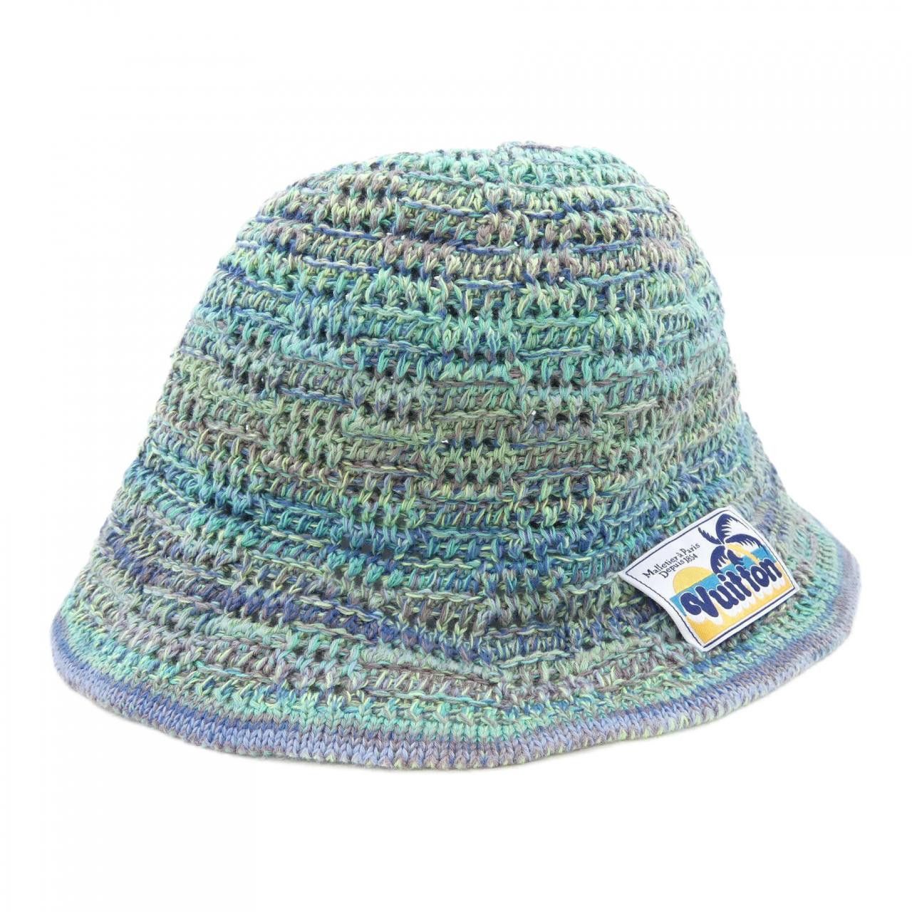 Louis Vuitton Louis Vuitton Louis Vuitton Crochet Hat Damier Palm Tree Hat Textile Hats M7557L DUTY FREE for USA Size ONE SIZE - 1 Thumbnail