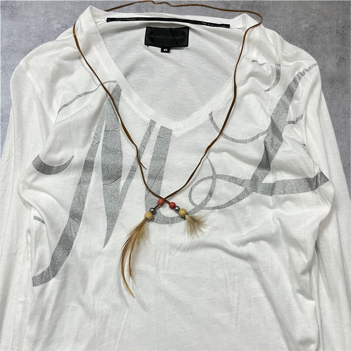 Yasuyuki Ishii 2000s murder license poem glitter longsleeve tee Size US M / EU 48-50 / 2 - 2 Thumbnail