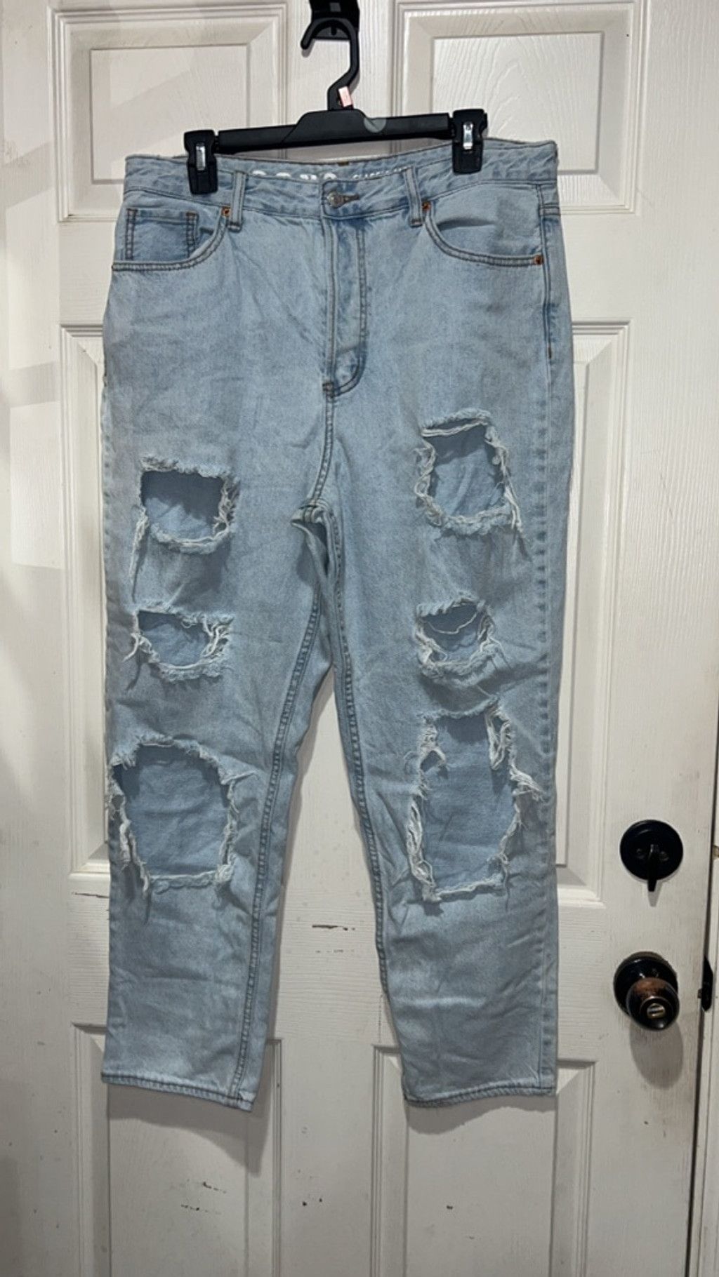 Sonia Rykiel Women's S.O.N.G. Light Blue Distressed Jeans Juniors Size 15 Size 32" / US 10 / IT 46 - 1 Thumbnail