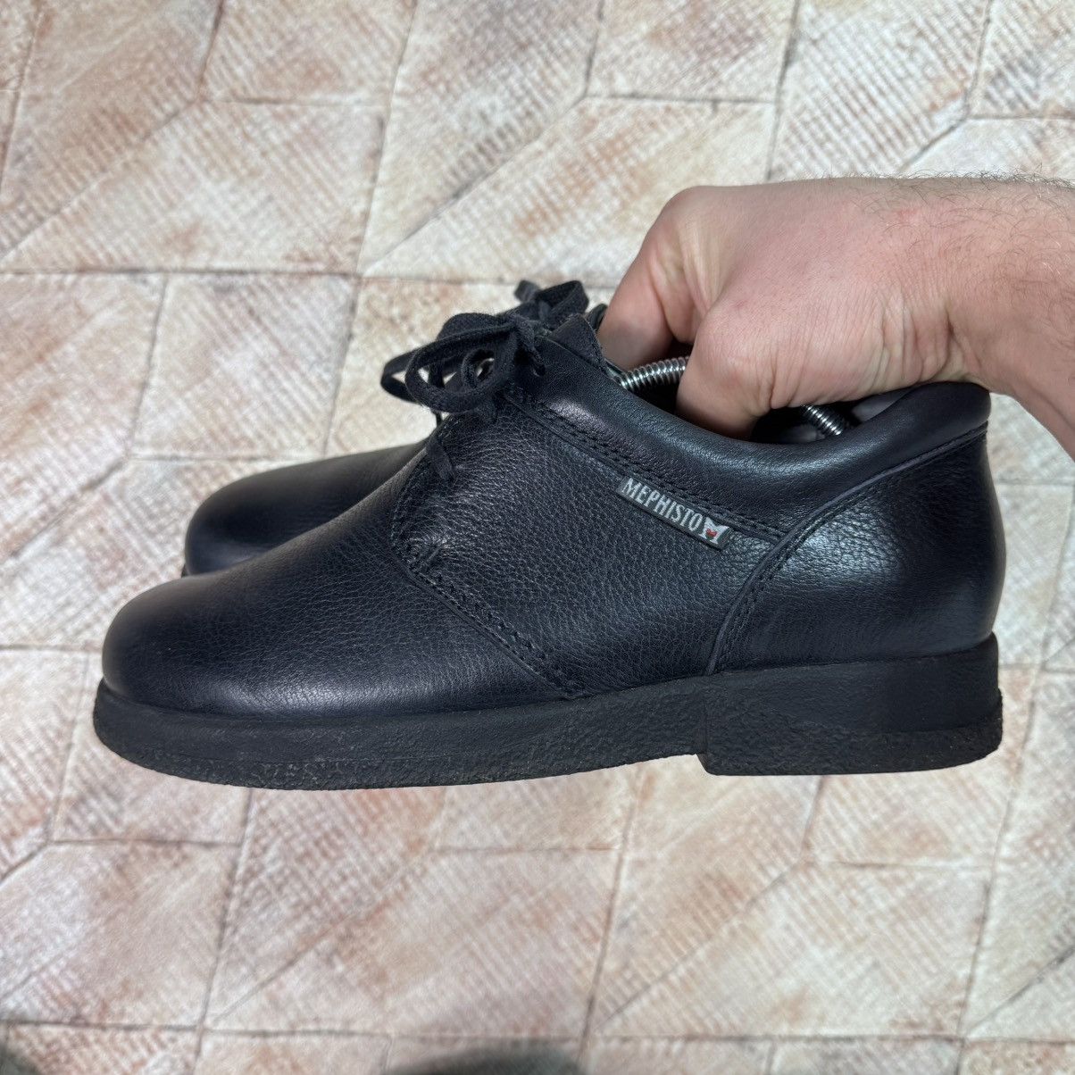 Genuine Leather × Mephisto Mephisto Leather Derby Black Shoes High Quality Casual Hype Size US 7 / EU 40 - 14 Thumbnail