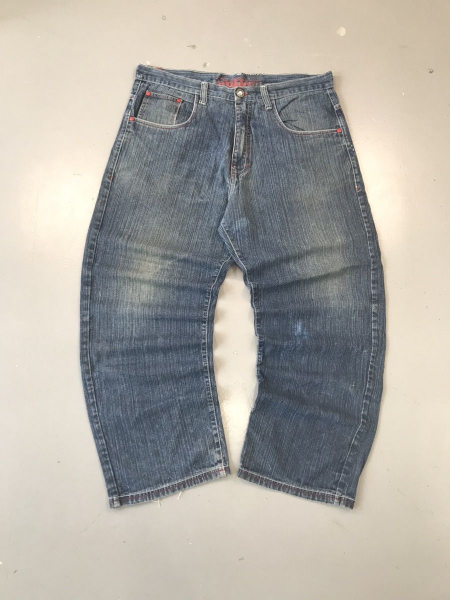 JNCO × Southpole × Vintage Vintage Y2K blue puzzle embroidered baggy fit denim Size US 40 / EU 56 - 4 Thumbnail