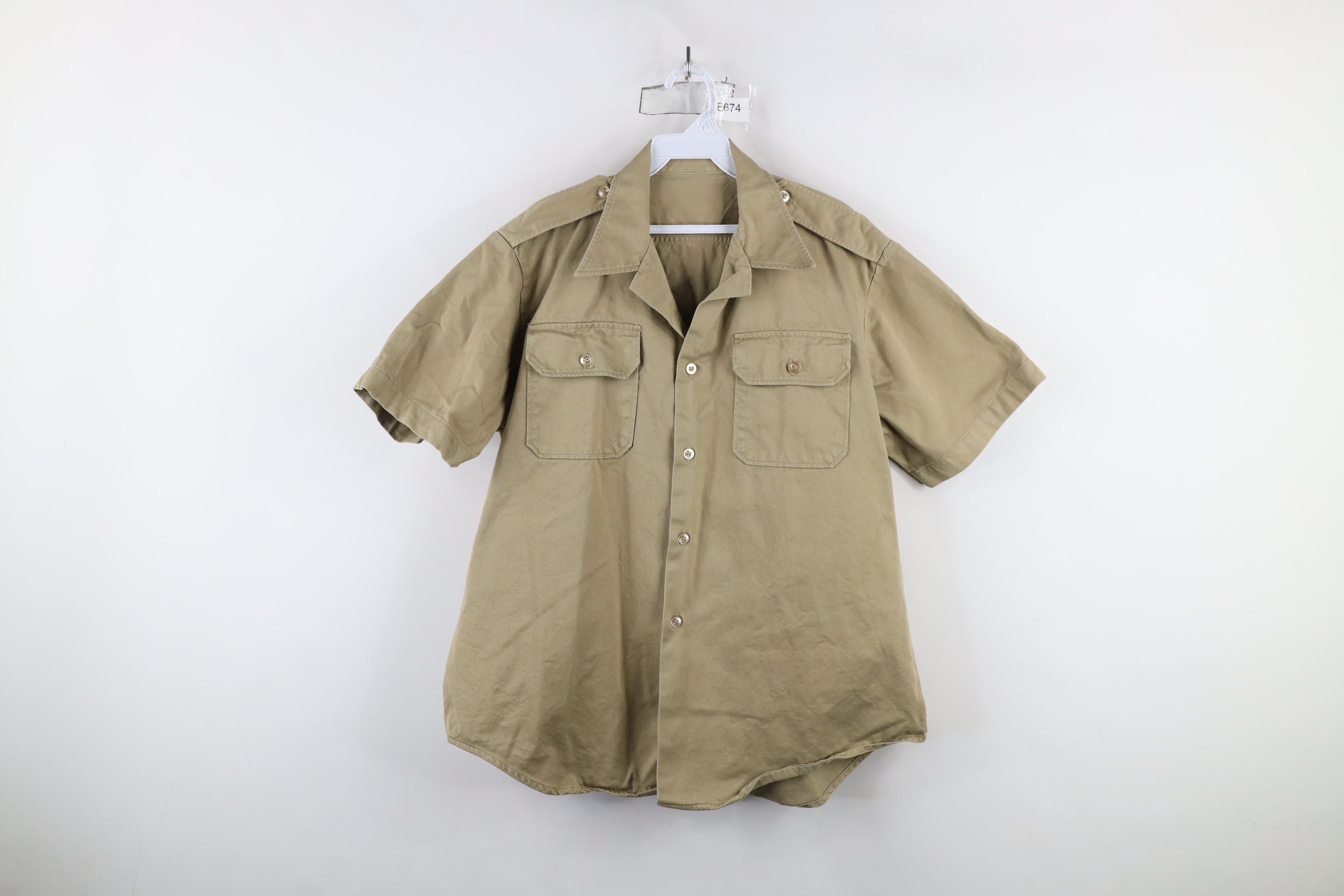Vintage Vintage 60s 70s Vietnam War Field Combat Button Shirt USA Size US L / EU 52-54 / 3 - 1 Thumbnail