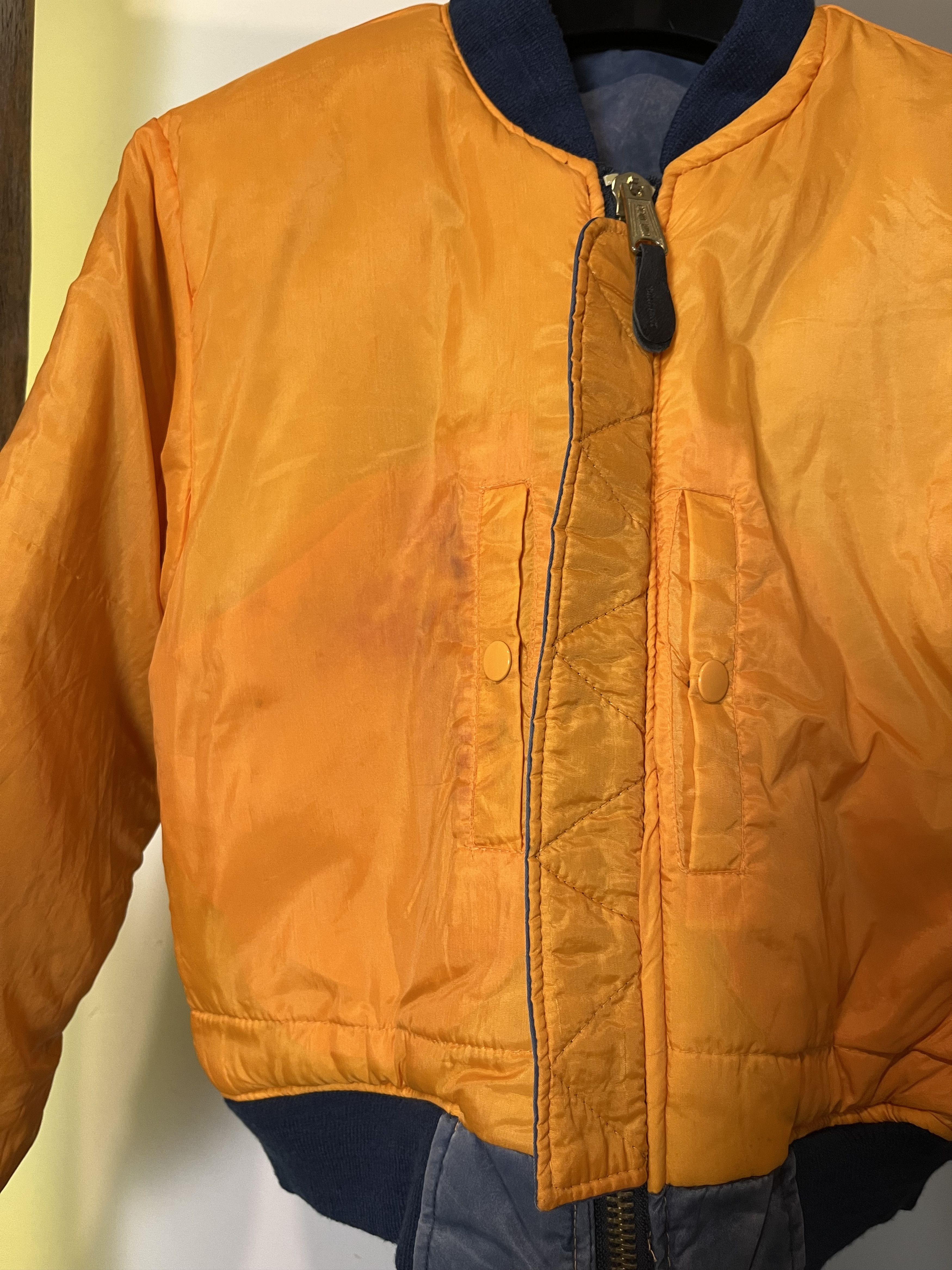 Vintage 90s Reversible MA-1 USA Bomber Flyer Jacket Military Size US XS / EU 42 / 0 - 8 Thumbnail