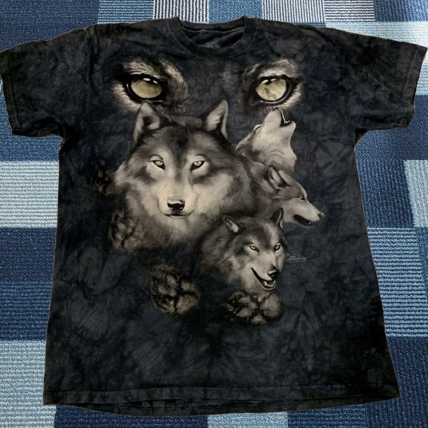 The Mountain The Mountain Wolf Pack Gray Tie Dye Short Sleeve Crew Neck T-Shirt Gray Adult XL Size US XL / EU 56 / 4 - 1 Thumbnail