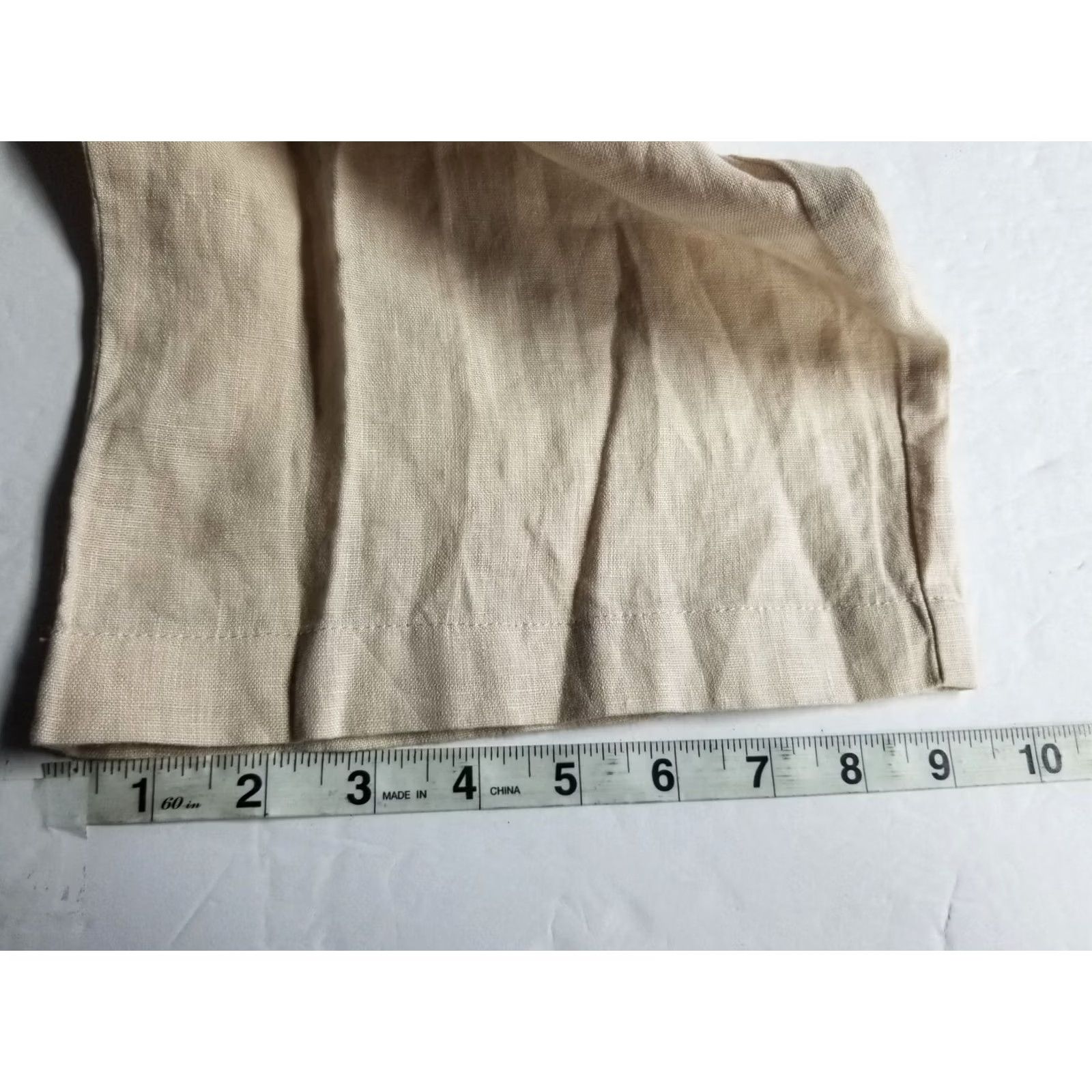 Vintage Calligraphie Linen Wide-Leg Pants Size Medium Women Tan Ankle Casual Regular Knit Vintage No Size 32" / US 10 / IT 46 - 7 Thumbnail