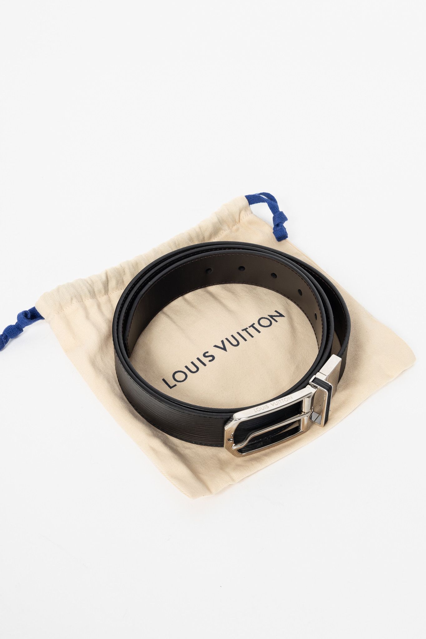 Louis Vuitton Louis Vuitton Men's Black Epi-Leather Belt Size 44 - 6 Thumbnail