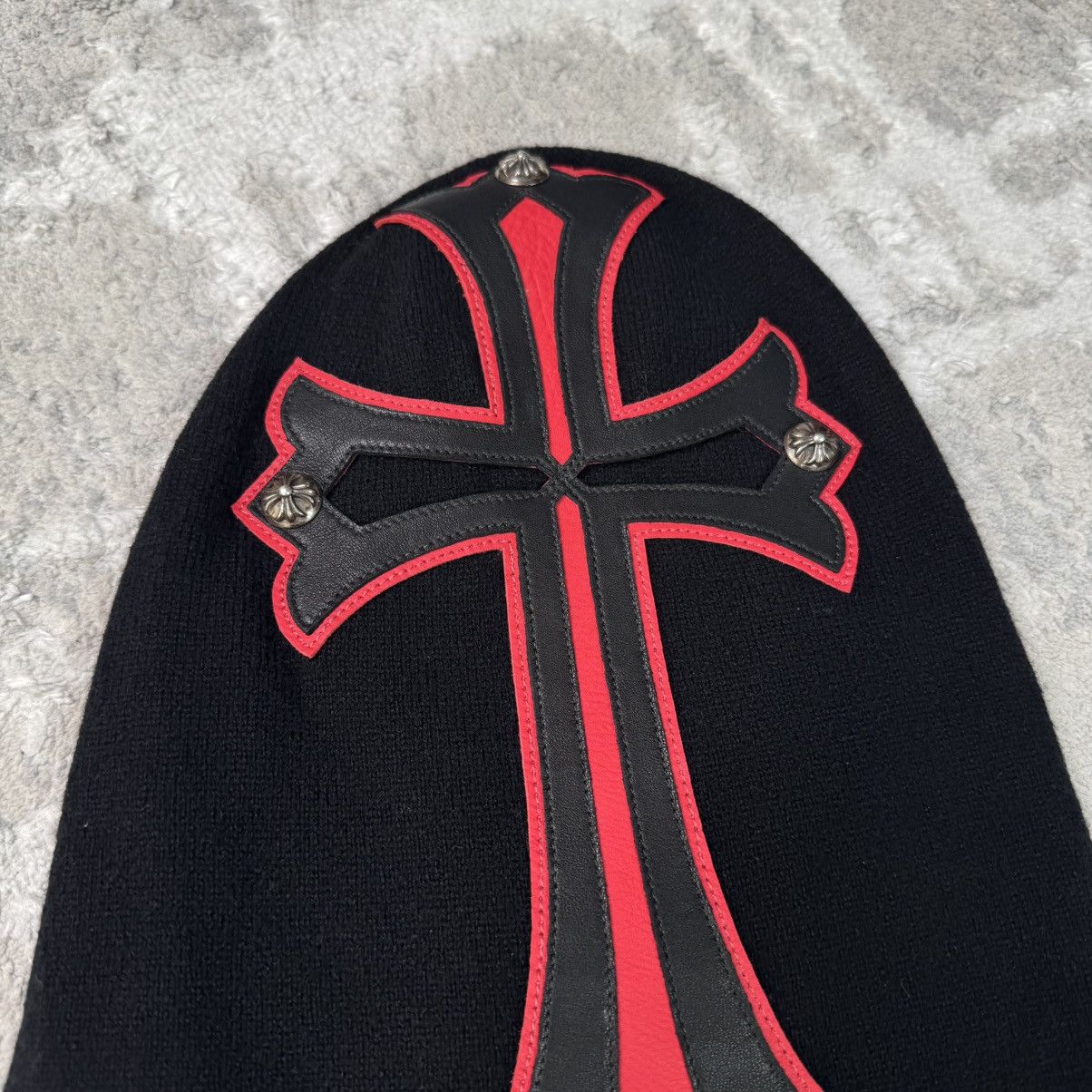 Chrome Hearts Red cross cashmere ski mask hat Size ONE SIZE - 5 Thumbnail