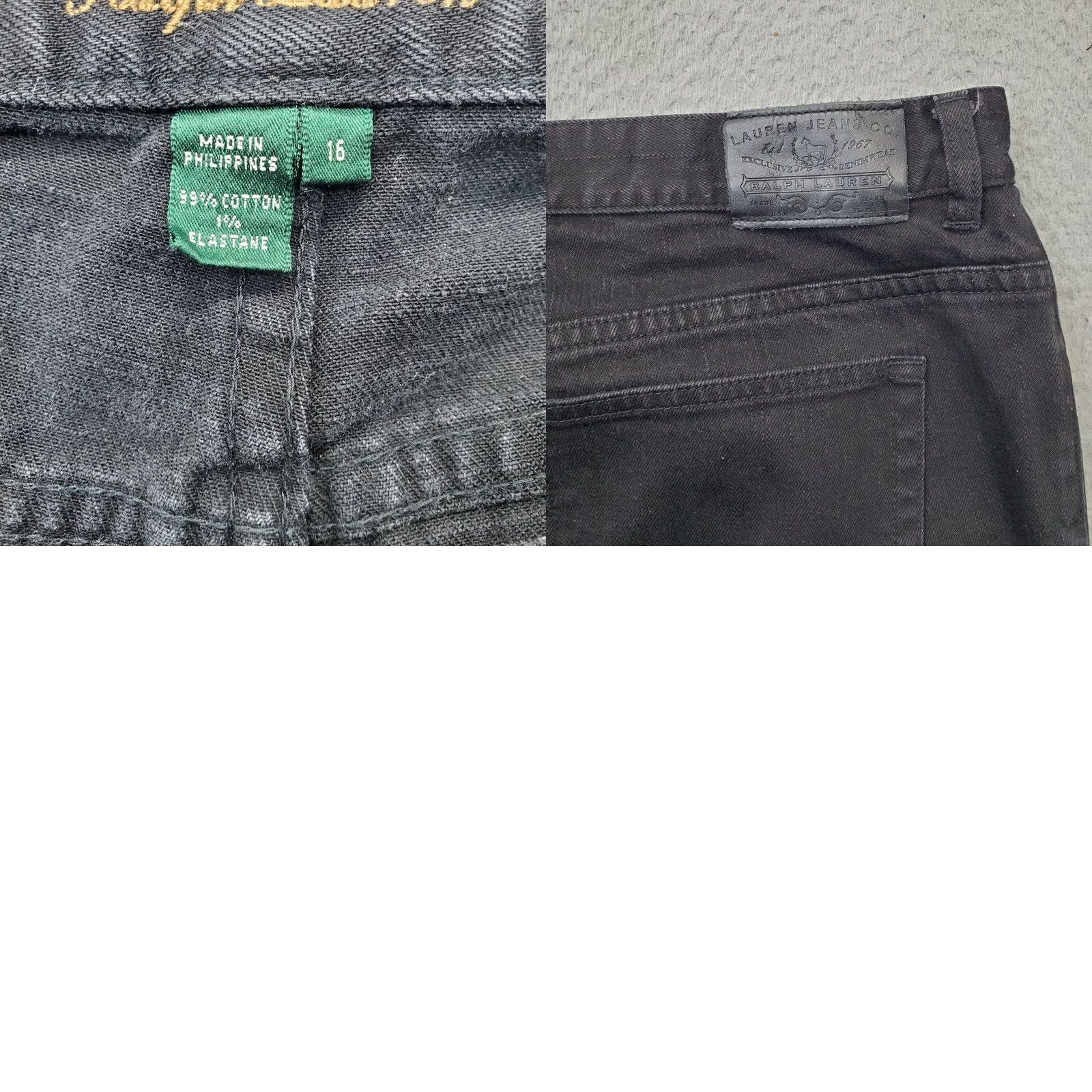 Denime Lauren Jeans Co. Bootcut Jeans Womens 16 Black Denim Y2k Streetwear Shirt Size 38" / US 16 / IT 52 - 8 Thumbnail