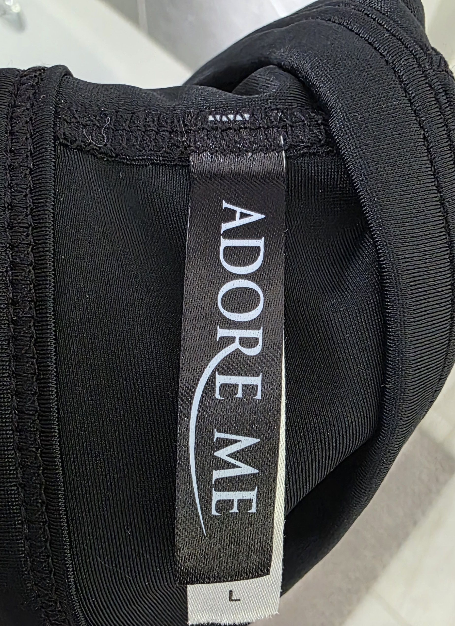 Unknown London NWT Adore Me Wirefree Zipper Sports Bra 0207 Black Blue L Size ONE SIZE - 4 Thumbnail