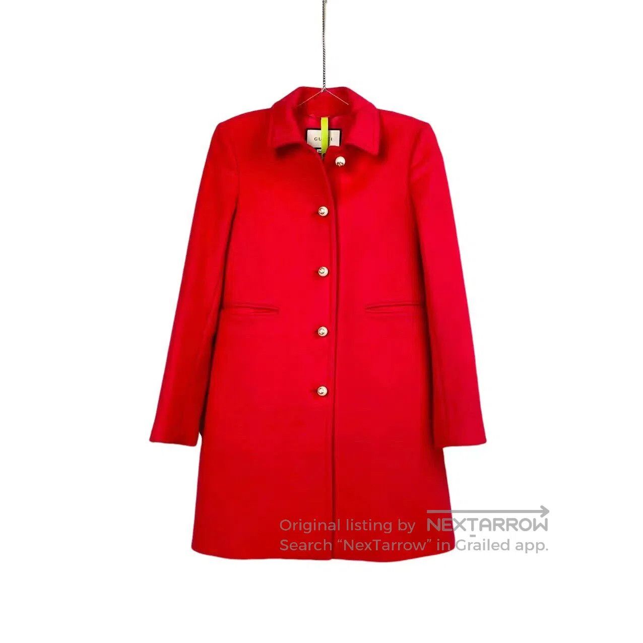 Gucci Guicci Pearl buckle coat| Size XXS / US 00 / IT 34 - 1 Thumbnail