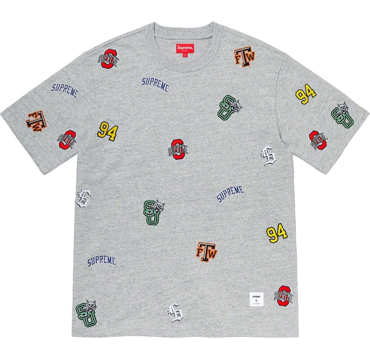 Supreme Supreme SS20 University S/S Top - Grey Medium Size US M / EU 48-50 / 2 - 1 Thumbnail