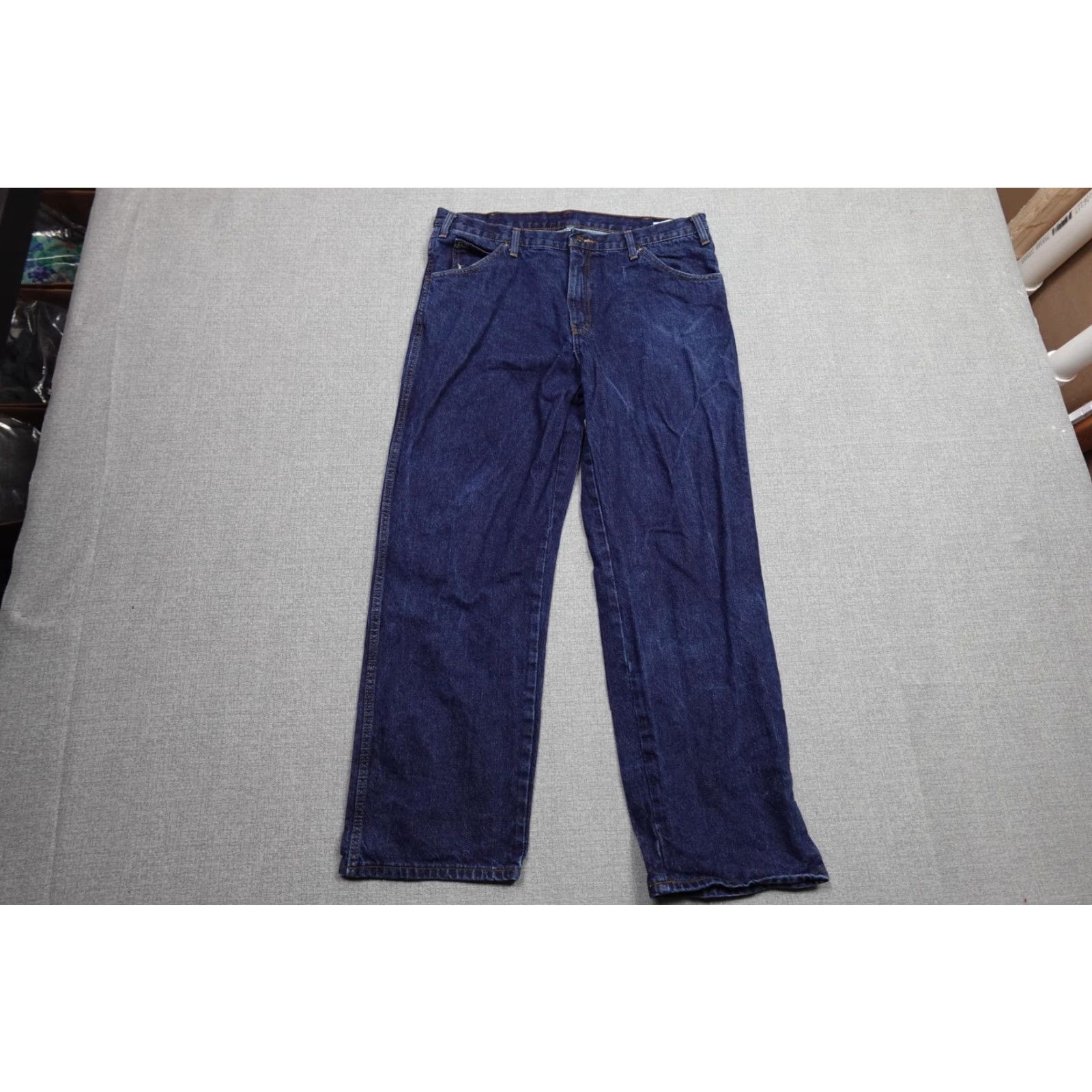 Dickies Dickies Jeans Men 36x30 Blue Denim Straight Leg Classic Fit Work Pants Dark Wash Black? Size US 36 / EU 52 - 3 Thumbnail