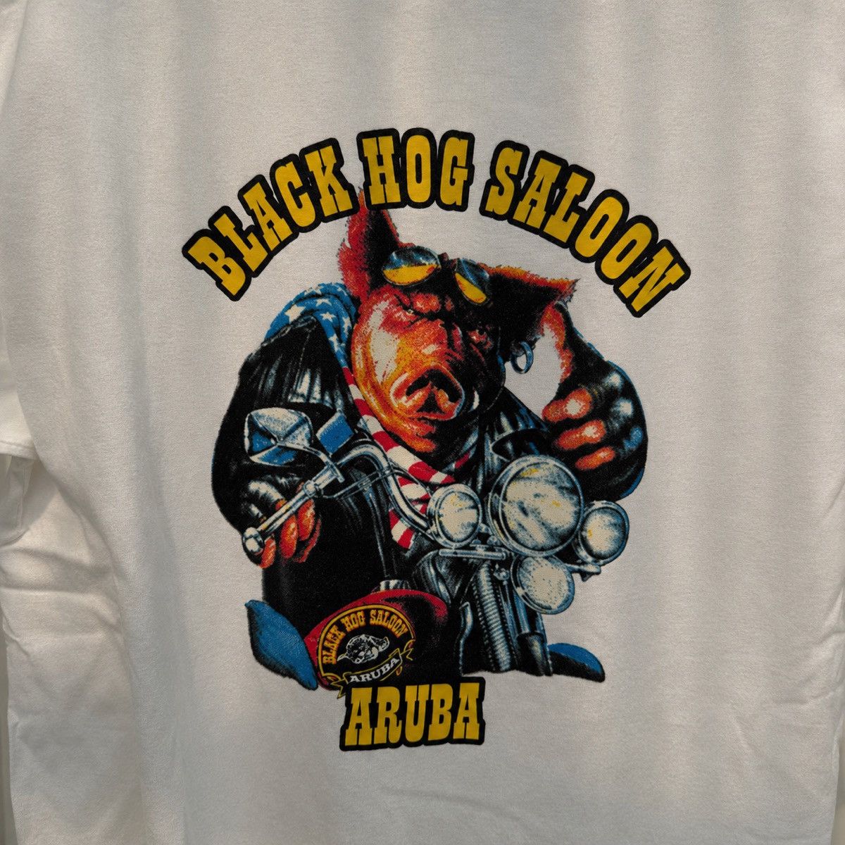 Vintage Vintage Black Hog Saloon Aruba Biker Pig Graphic T-Shirt Size US L / EU 52-54 / 3 - 6 Thumbnail