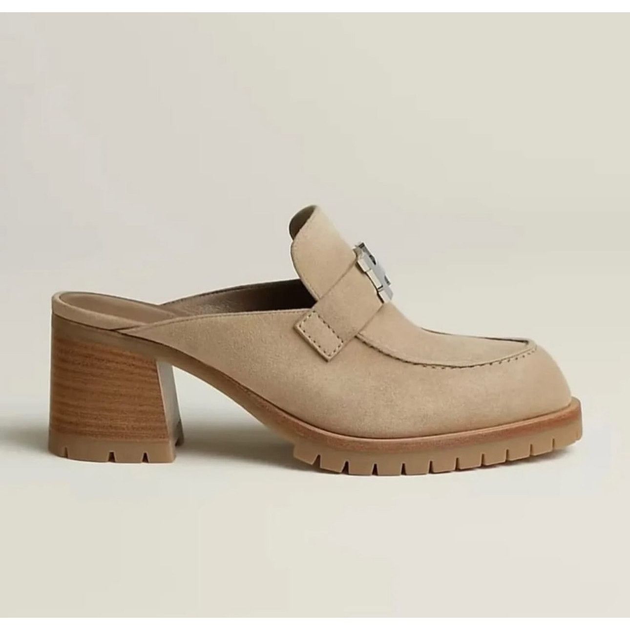 Hermes Hermès Flore 60 Suede Mules Sz.40.5 Size US 10.5 / IT 40.5 - 1 Thumbnail