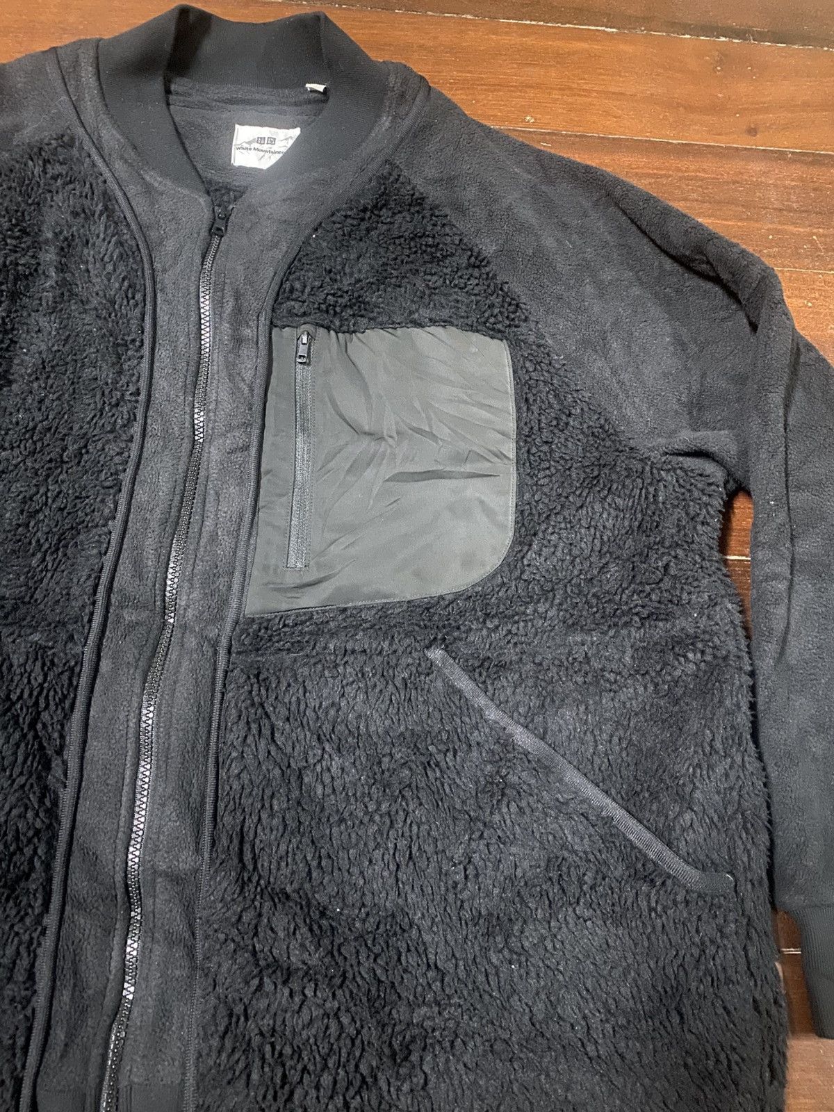 Uniqlo × White Mountaineering UNIQLO WHITE MOUNTAINEERING XL SIZE BLACK PILE FLEECE JACKET Size US XL / EU 56 / 4 - 6 Thumbnail