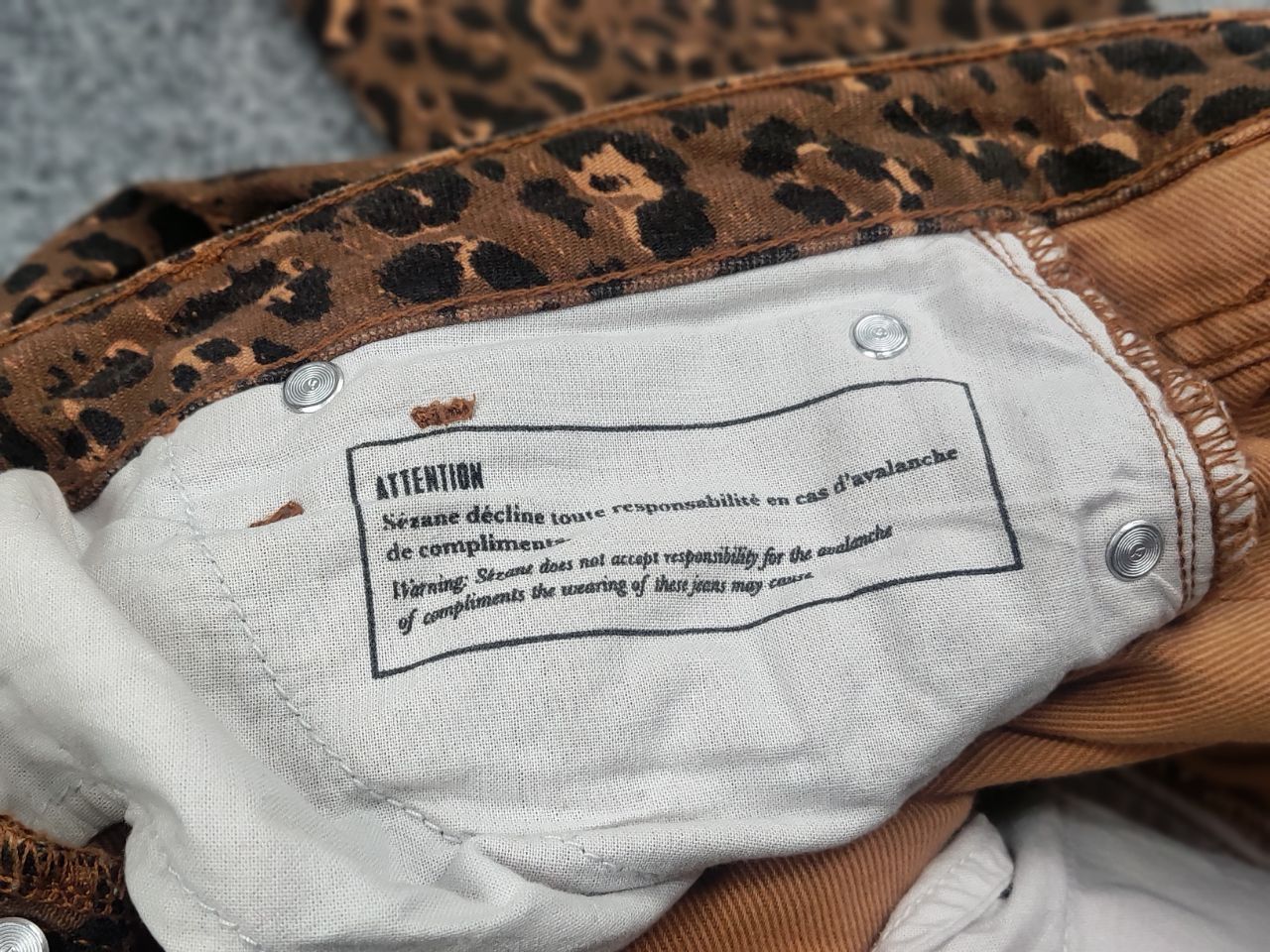 Sezane Sezane France Design Art Leopard brown Denim Ankle Jeans Size 27" / US 4 / IT 40 - 17 Thumbnail