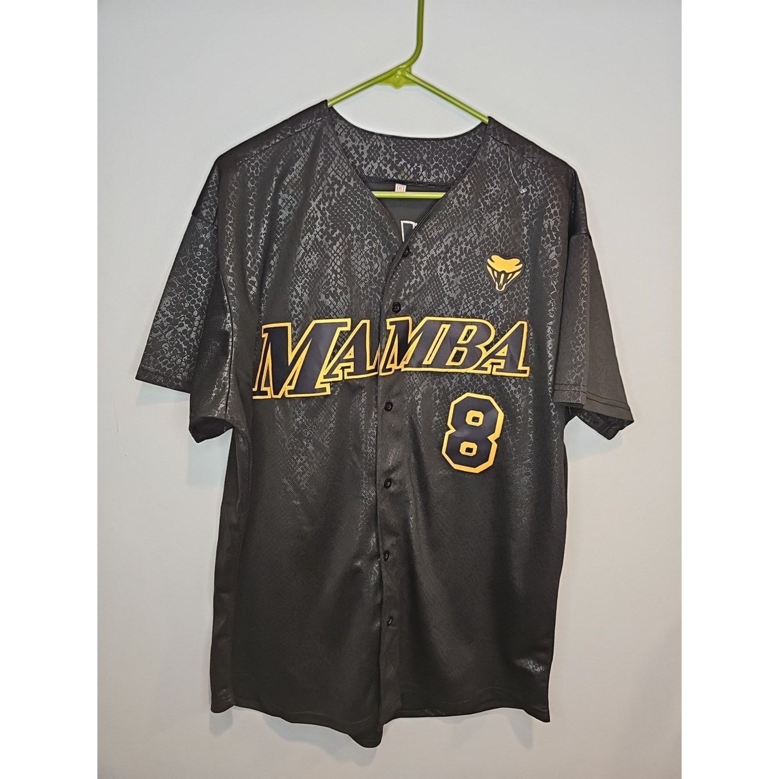 Other Kobe Bryant Black Mamba Baseball Jersey Men’s XL Lakers SGA Size US XL / EU 56 / 4 - 1 Thumbnail