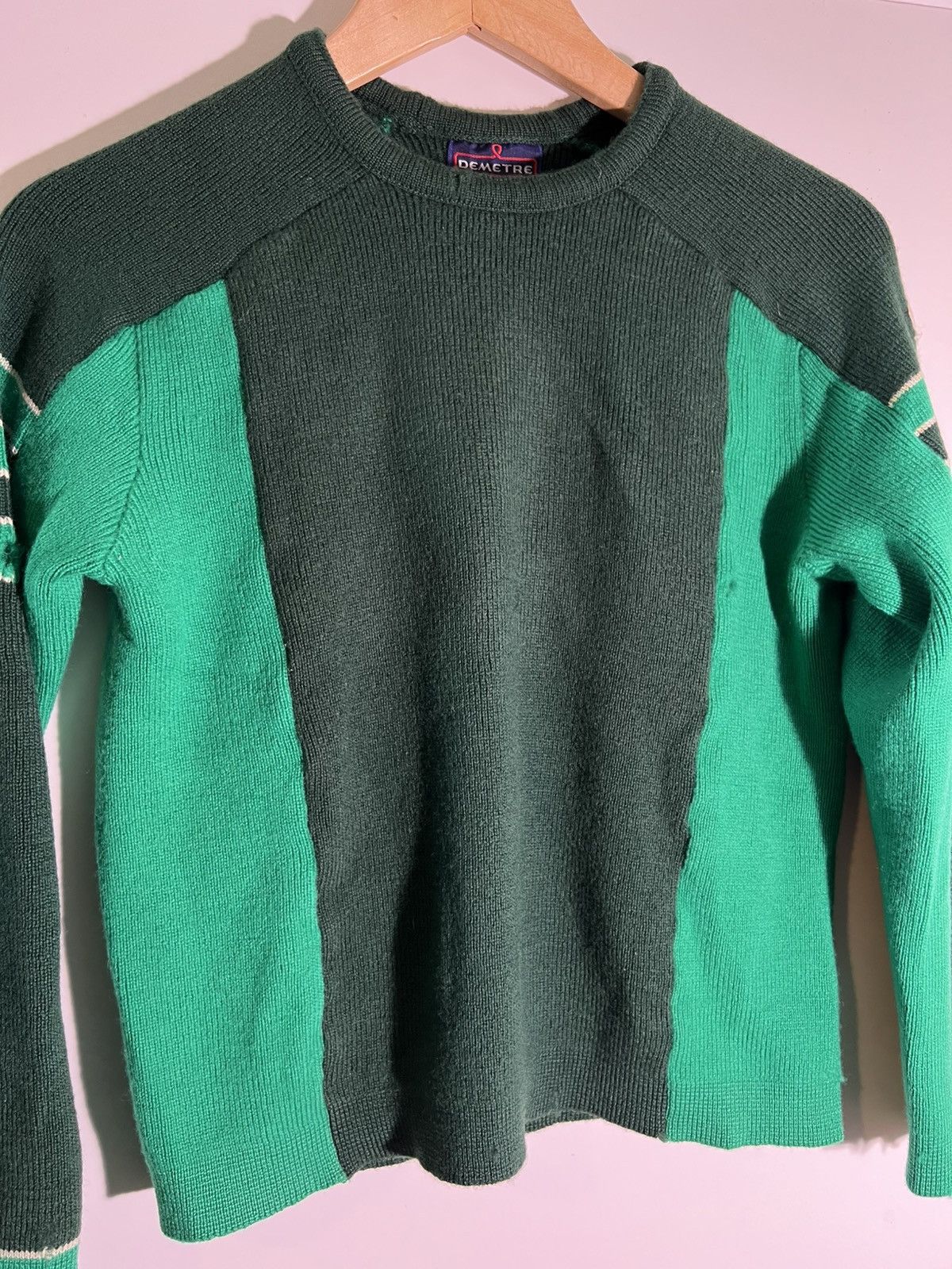 Vintage 70’s 80’s VTG Vintage Demetre Green Wool Retro Indie Sweater Size US M / EU 48-50 / 2 - 3 Thumbnail