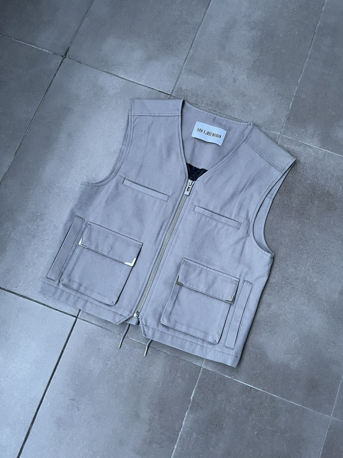 Han Kjobenhavn !DS! FW22 Han Kjobenhavn Cotton Cargo Grey Vest Size US M / EU 48-50 / 2 - 9 Thumbnail