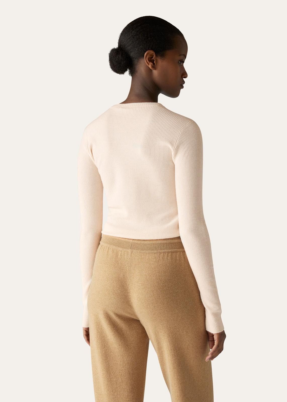 Loro Piana o1srvl11e0824 Taupo Crewneck Sweater in Light Pink Size L / US 10 / IT 46 - 6 Thumbnail
