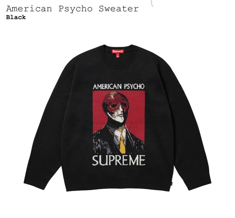 Supreme Supreme American Psycho sweater Black | Grailed