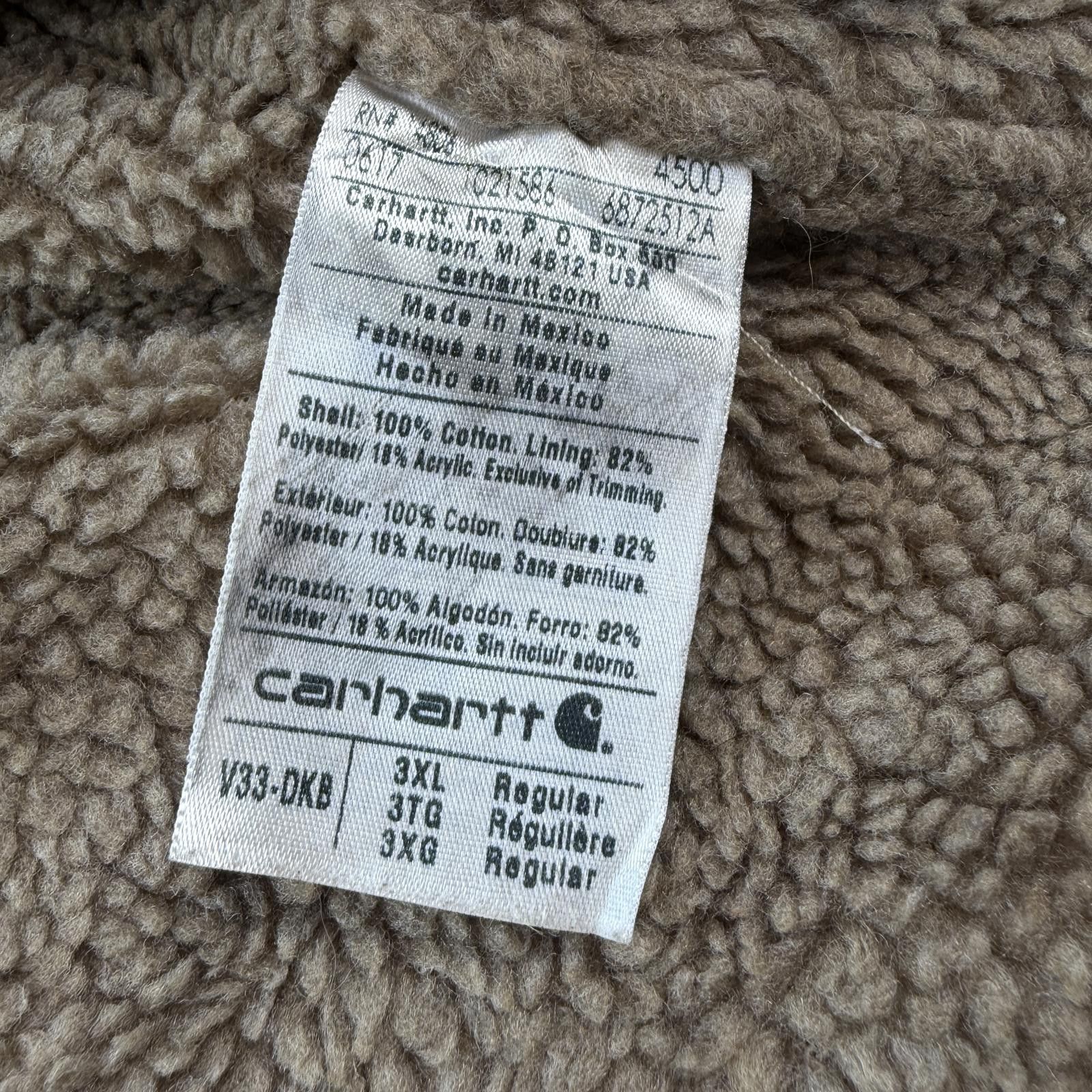Carhartt Carhartt Duck Vest Sherpa Lined Brown Workwear V33 DKB 3XL Size US XXL / EU 58 / 5 - 6 Thumbnail