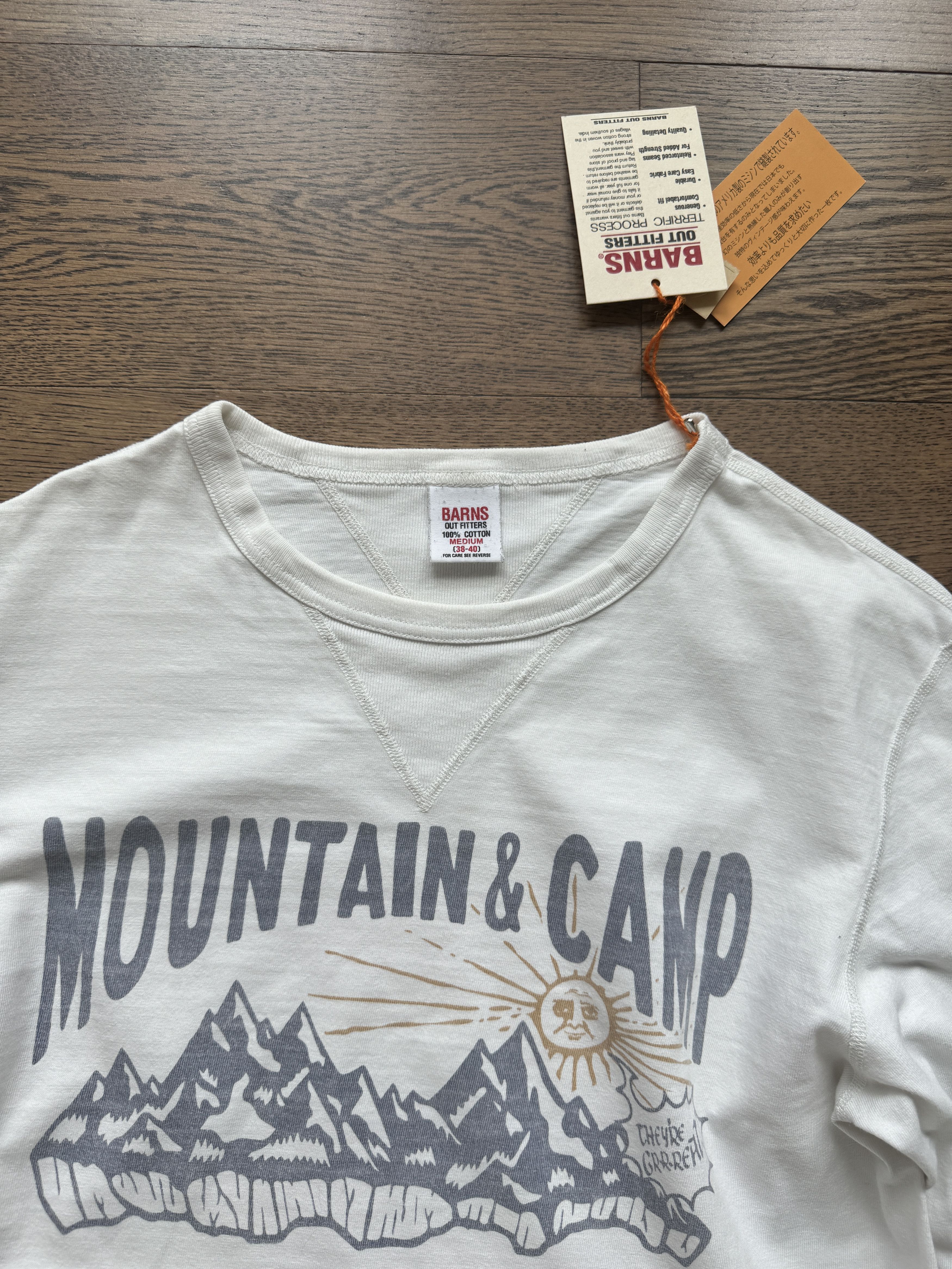BARNS OUTFITTERS Barns Japan Mens Double V Gusset COZUN Long Sleeve T Shirt Size US M / EU 48-50 / 2 - 8 Thumbnail