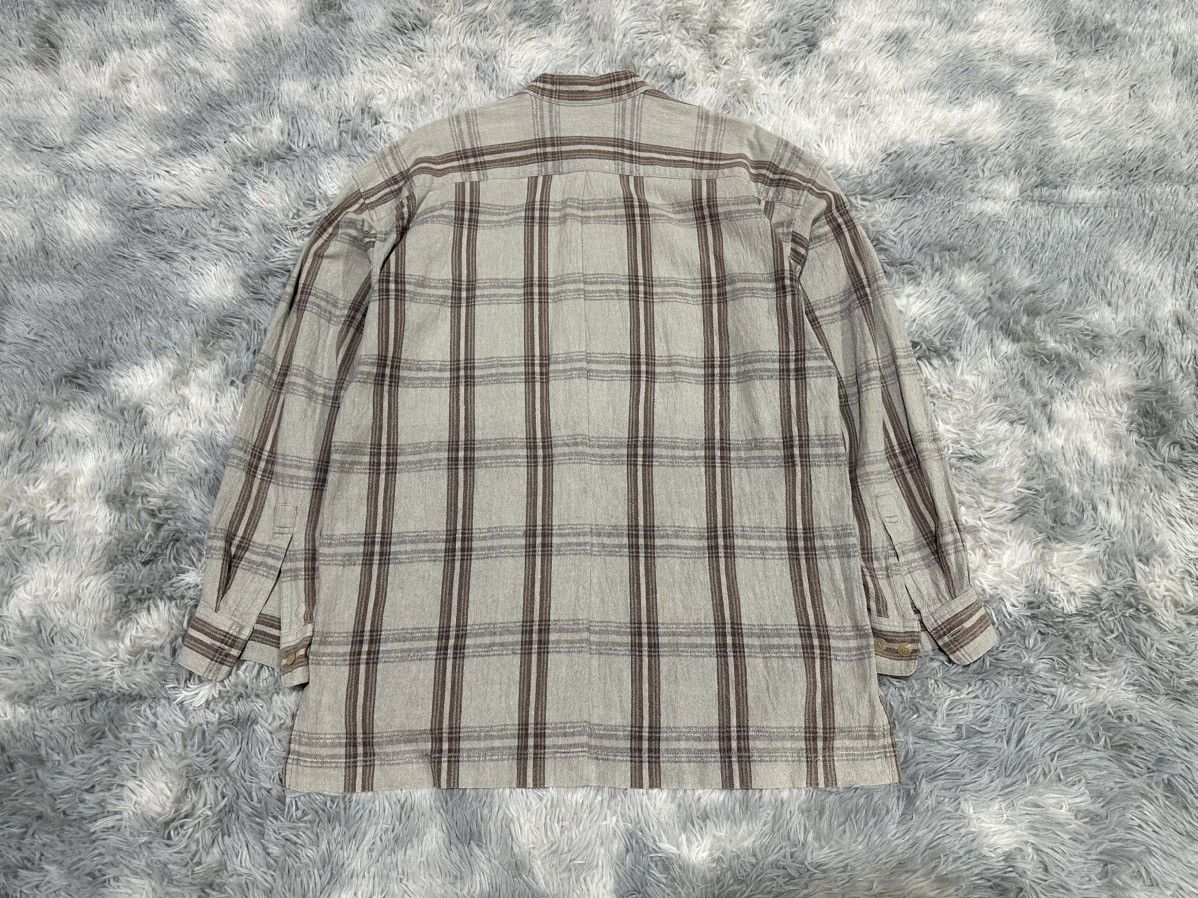 Issey Miyake 🔥80s Issey Miyake Men Wool Half Button Shirt Size US L / EU 52-54 / 3 - 11 Thumbnail