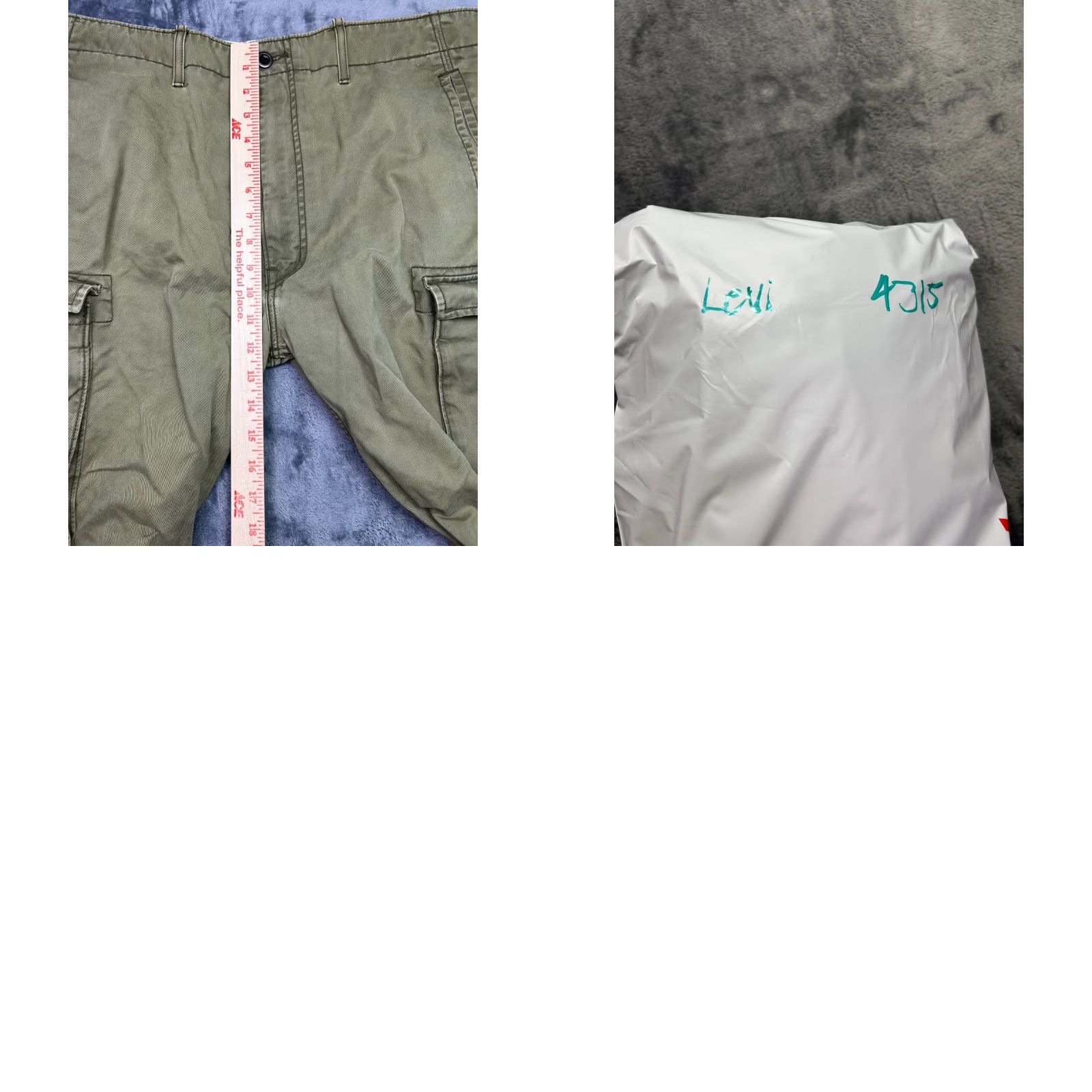 Levi's Levis Cargo Pants Mens Olive Green Cotton 38x30 Relaxed Straight 500 Series Utility Size US 38 / EU 54 - 9 Thumbnail